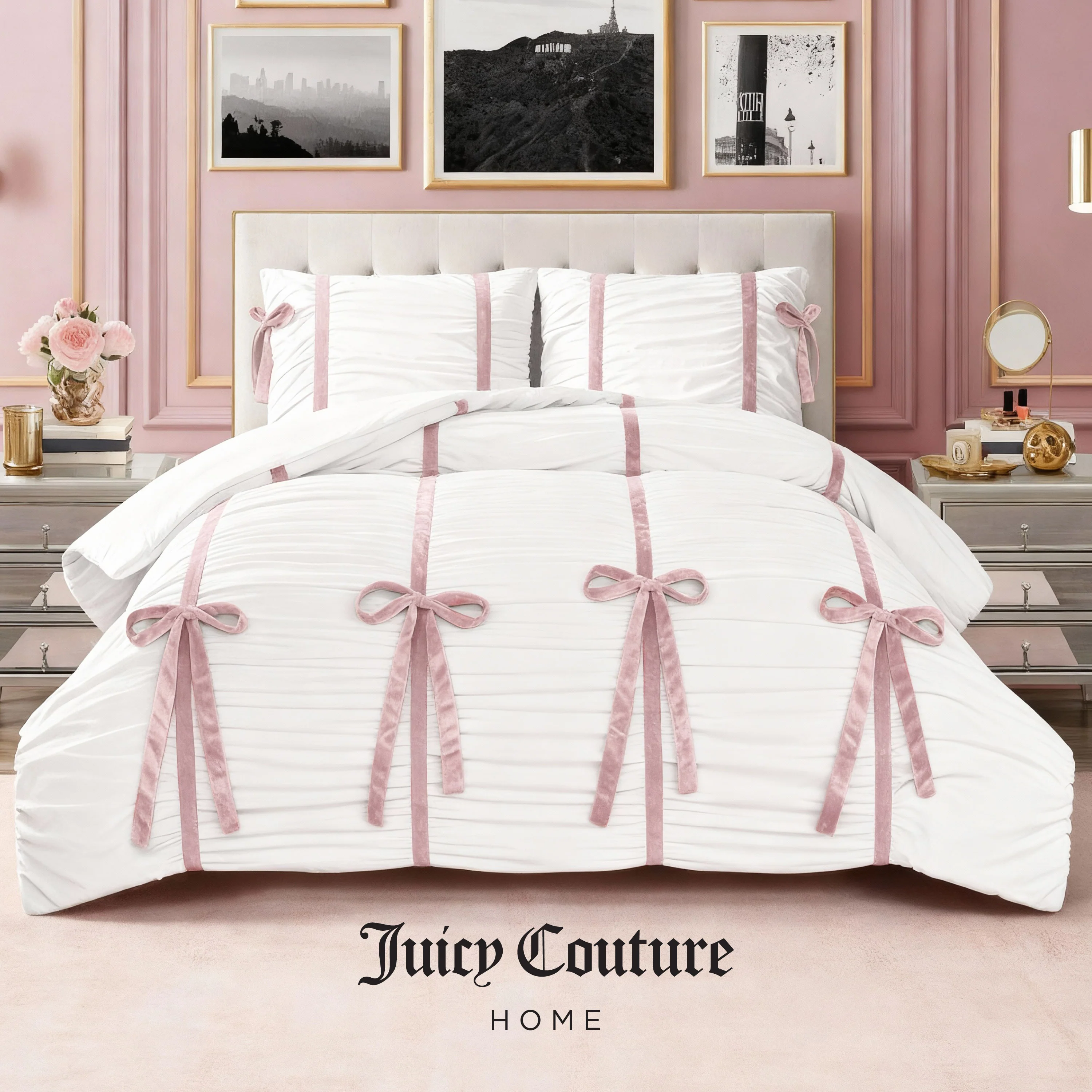Amelie Bows Ruched Comforter Set - Image 2