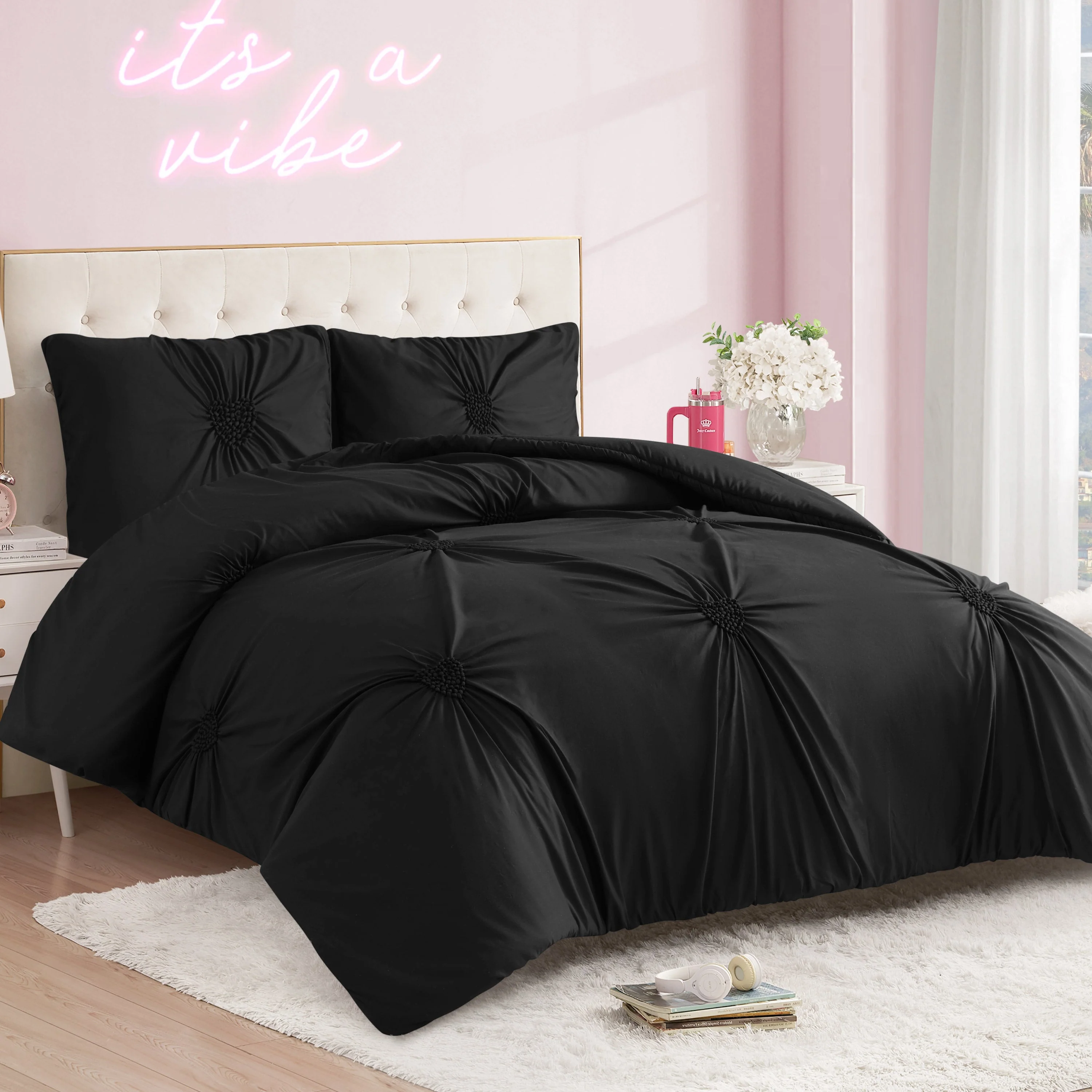 Amora Gathered Heart Comforter Set - Image 2
