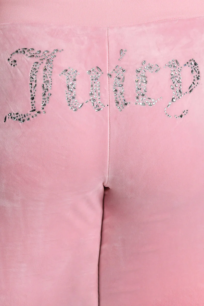 Angel Couture Big Bling Velour Track Pants - Image 4