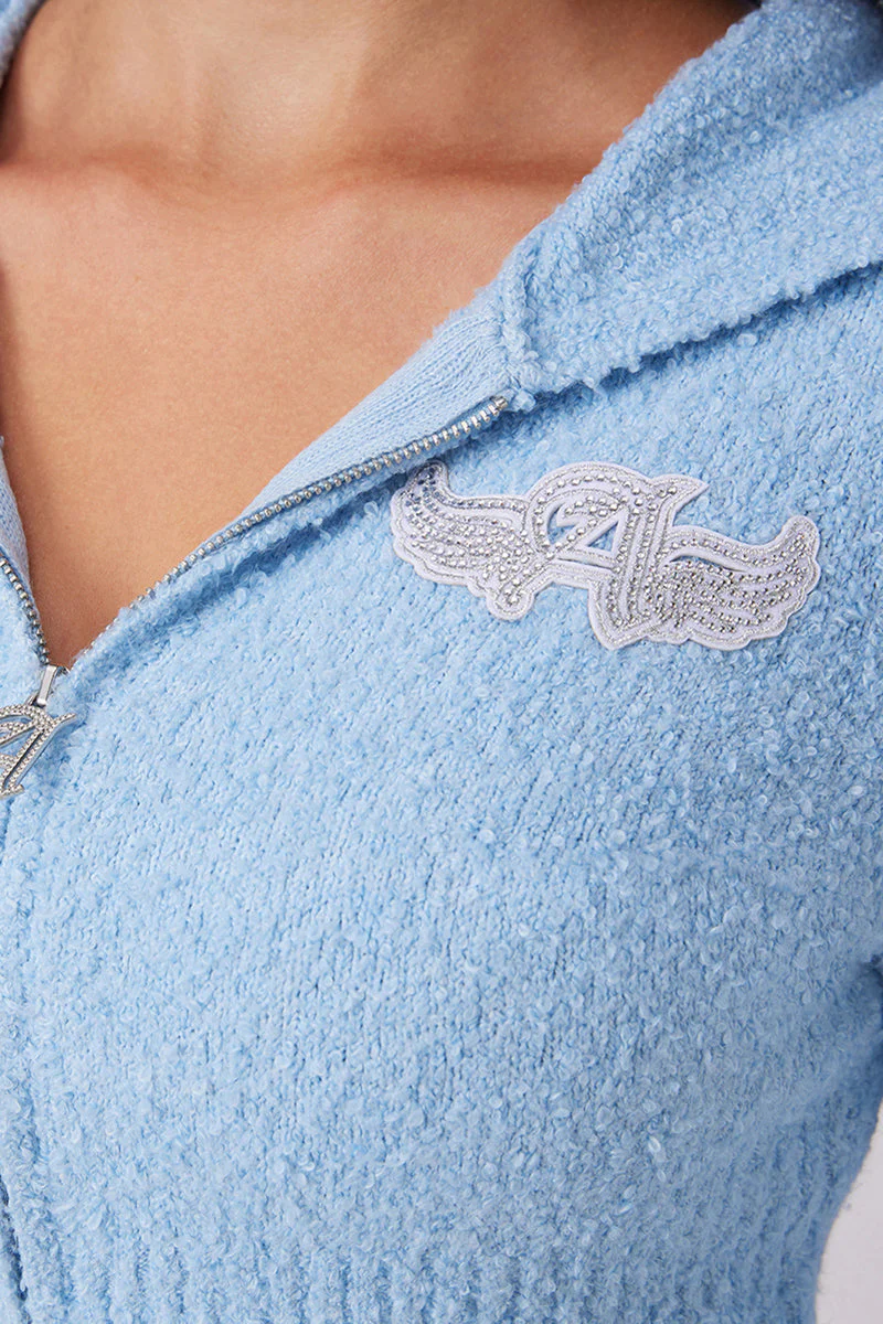 Angel Couture Knitwear Patch Hoodie - Image 5