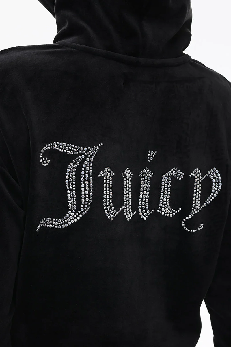 Big Bling High Low Cropped Hoodie - Image 5