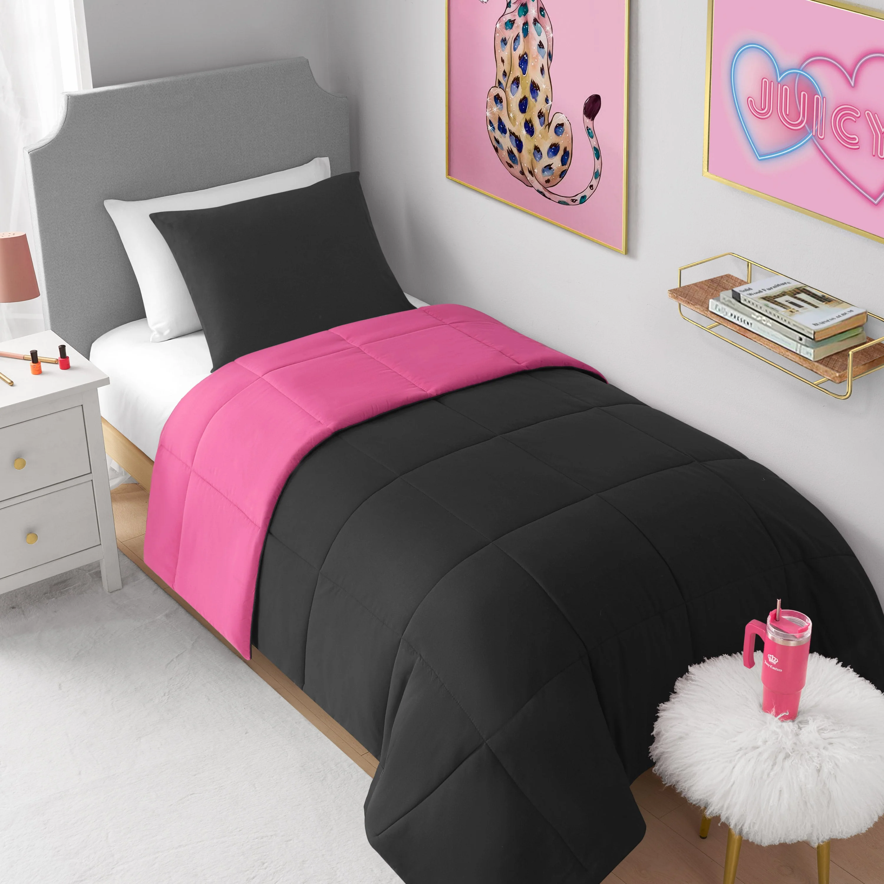 Box Stitch Reversible Comforter Set - Image 4
