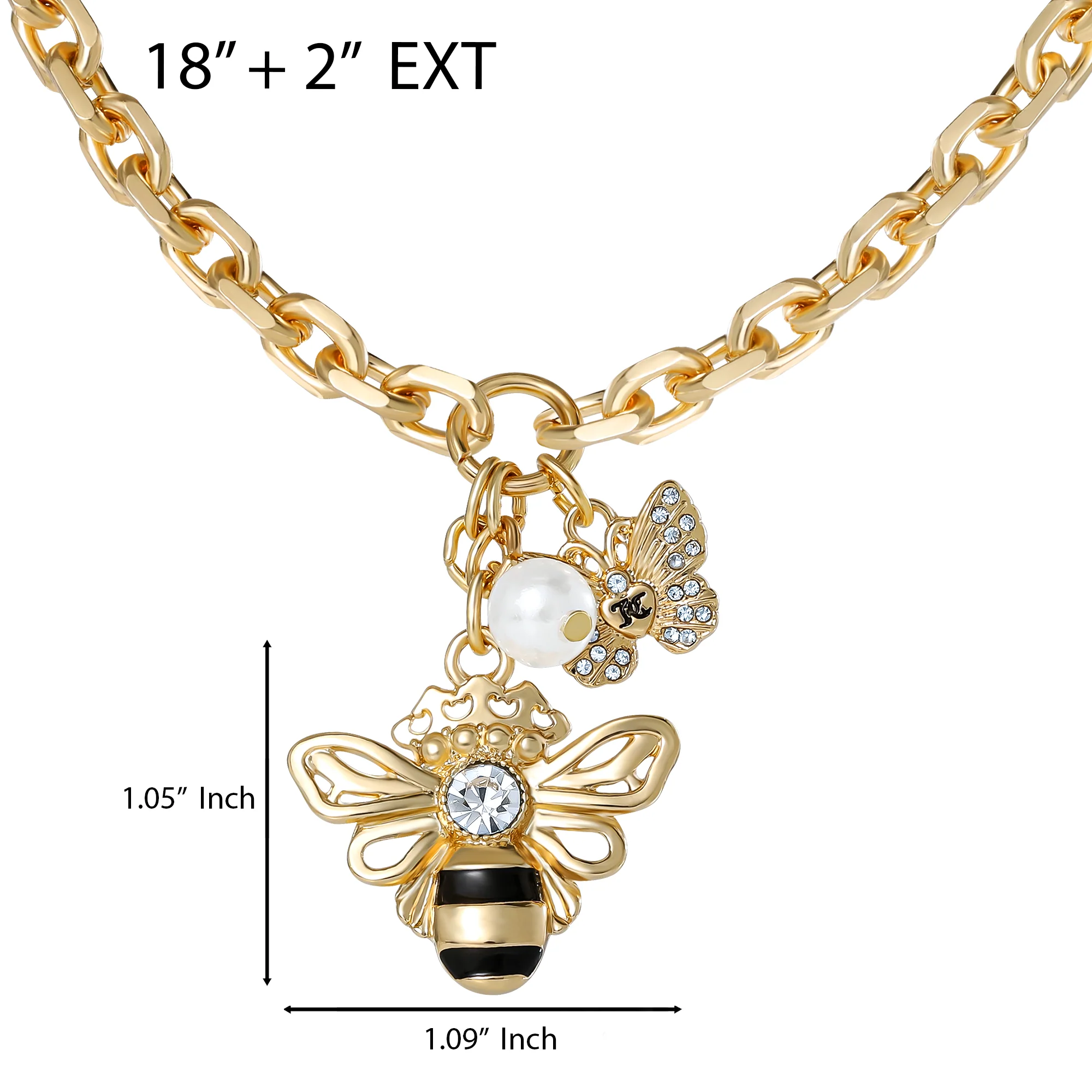 Charm Cluster Bee Necklace - Image 4