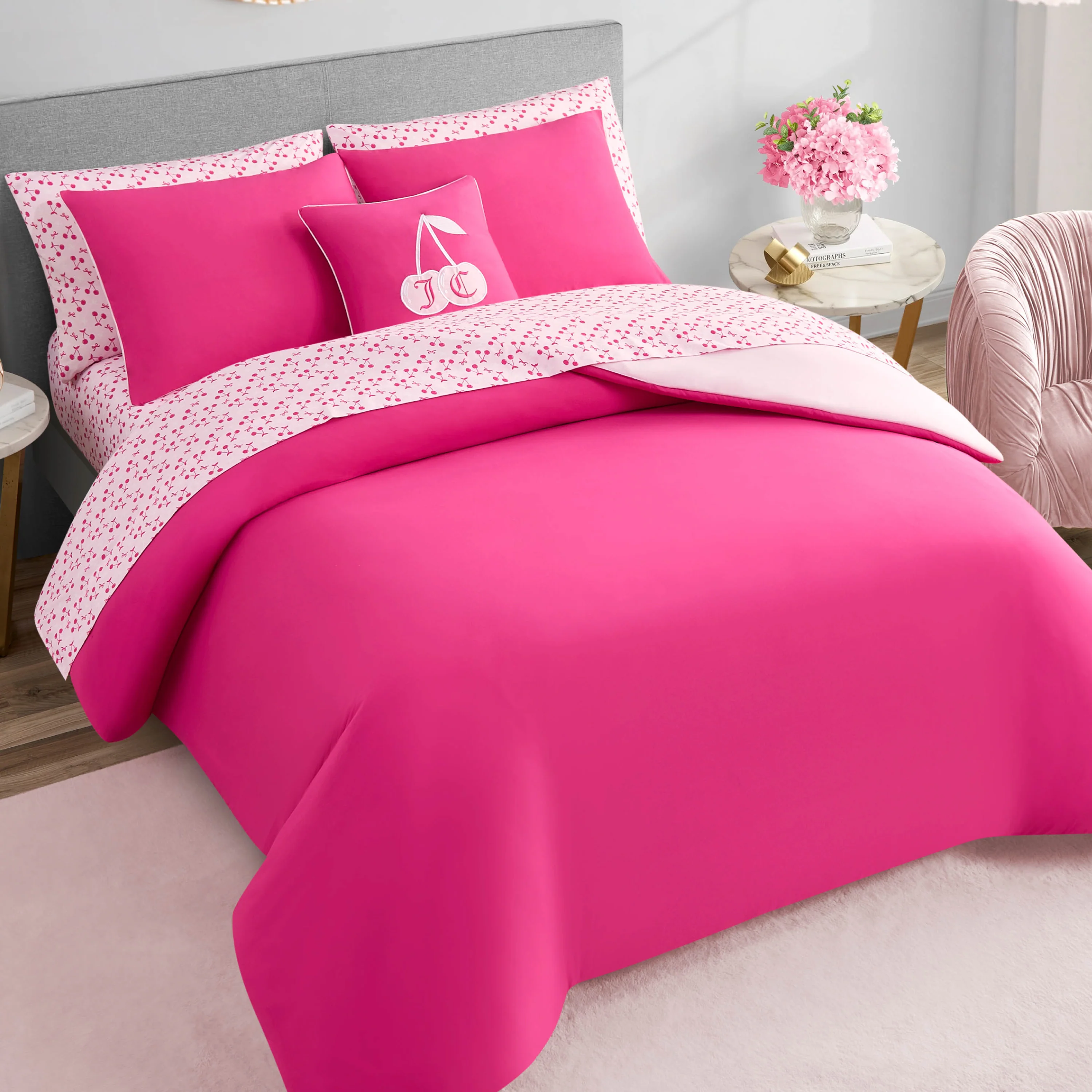 Cherry Reversible Bed in a Bag Bedding Set - Image 5