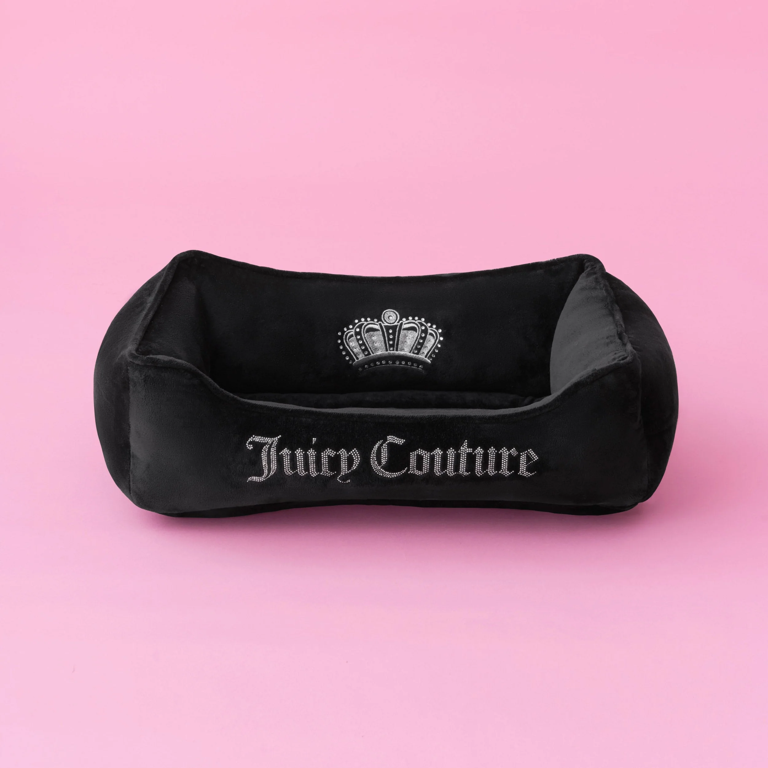 Crown Bling Black Pet Bed - Image 2