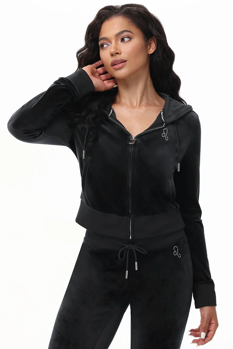 Custom Zodiac OG Big Bling Velour Hoodie - Image 8