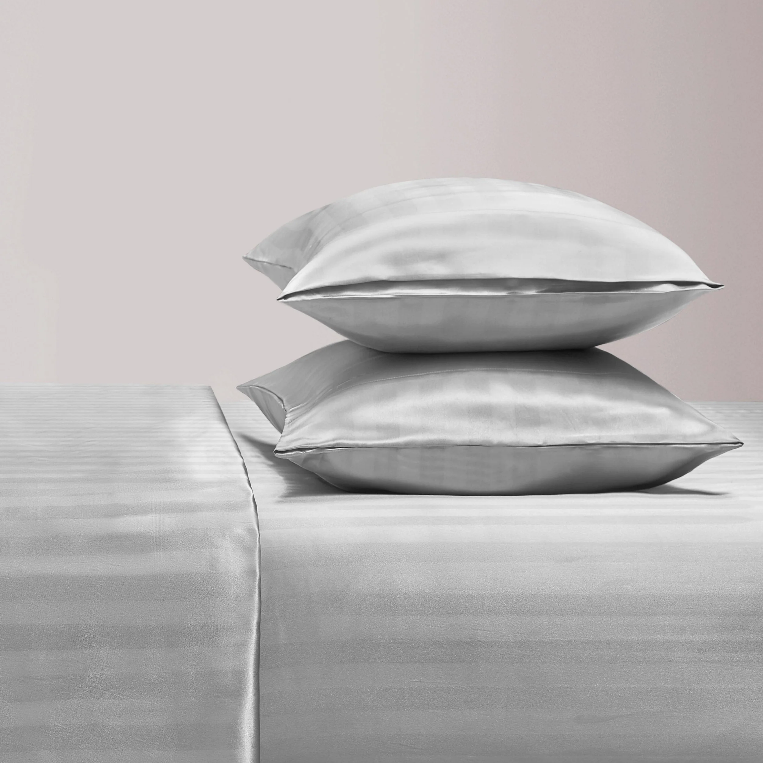 Damask Stripe Satin Sheet Set - Image 5