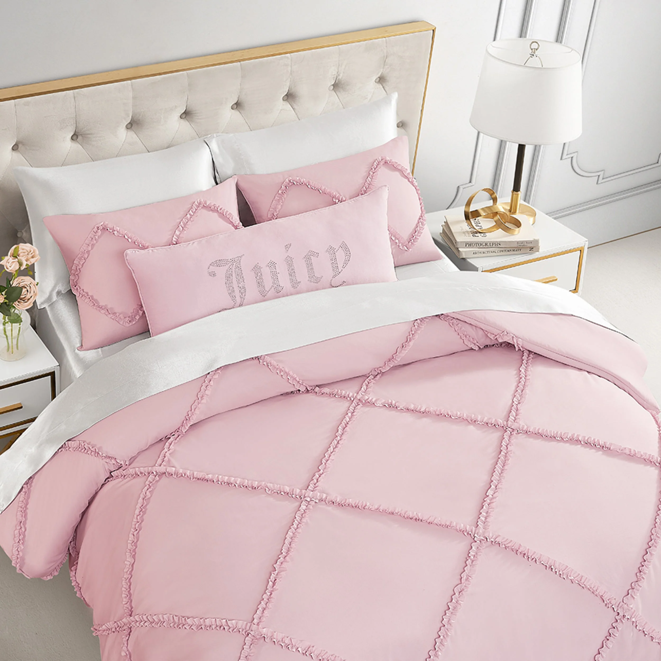 Diamond Ruffle Comforter Set - Image 2