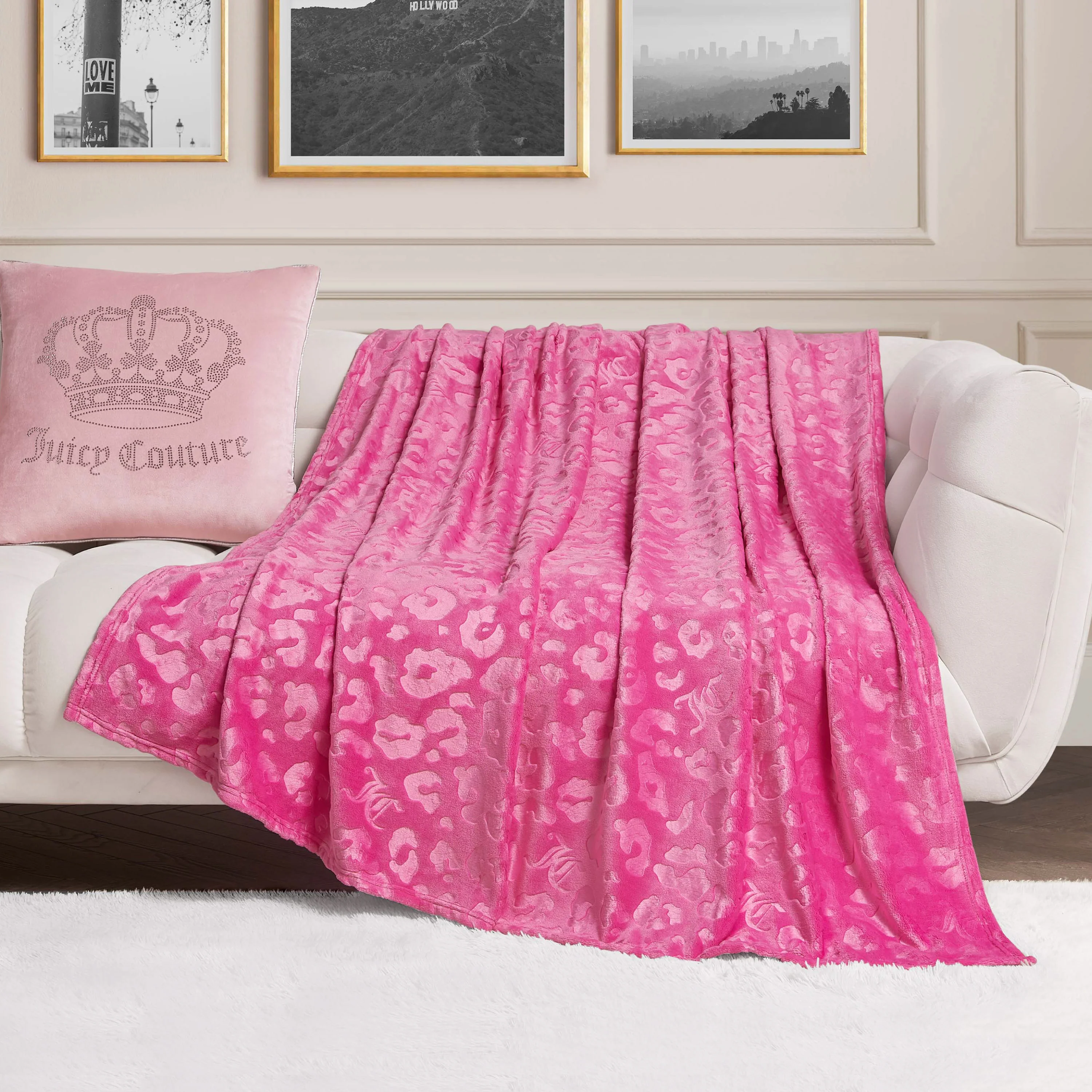 Embossed Plush Oversized Throw Blanket