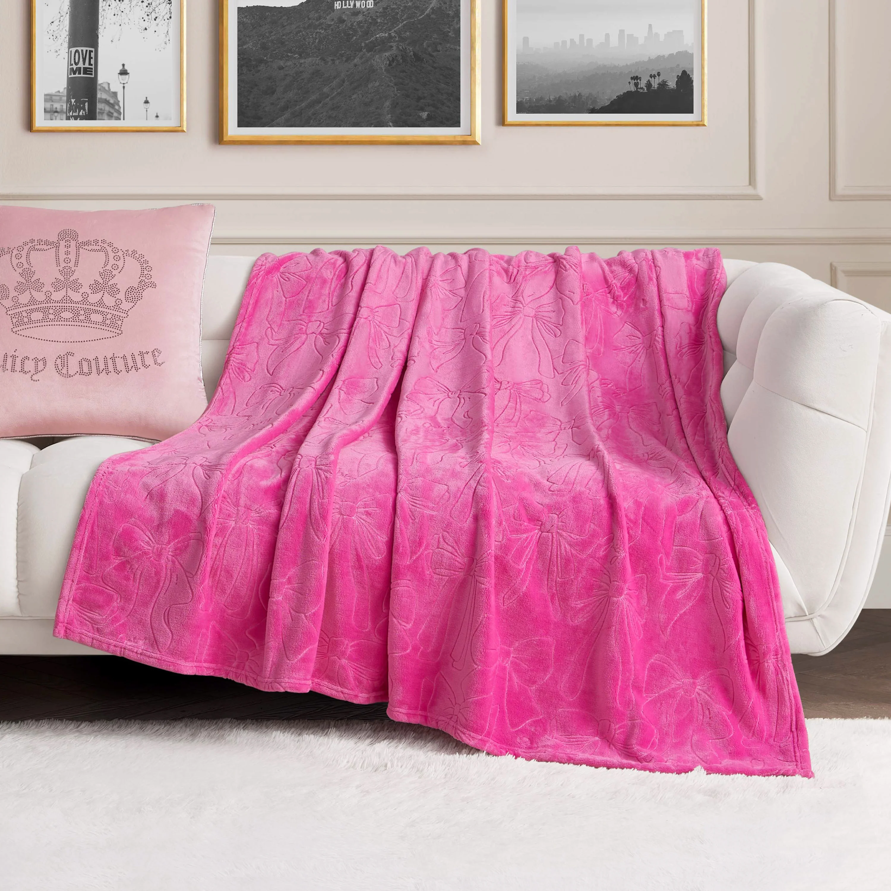 Embossed Plush Oversized Throw Blanket