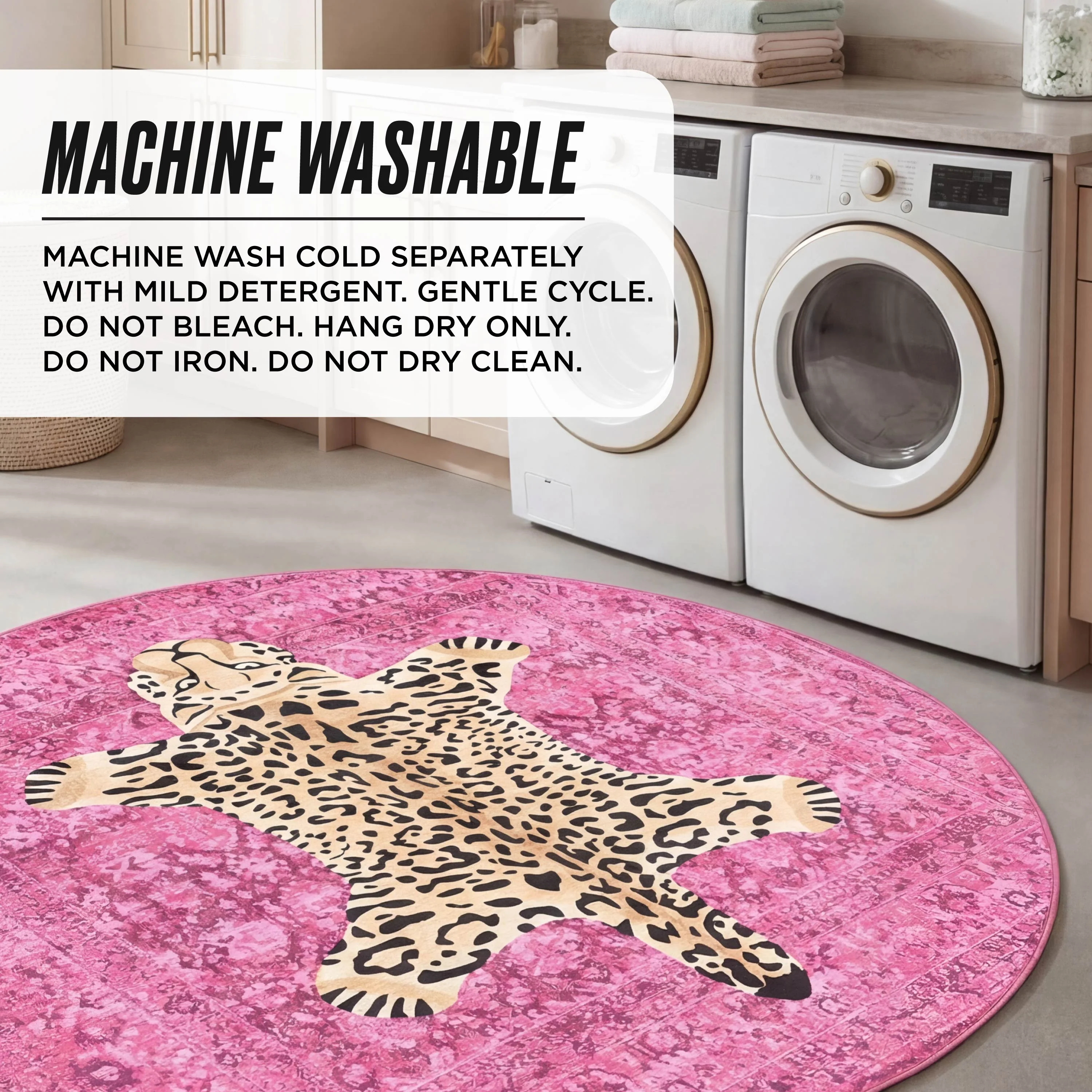 Finely Washable Round Rug - Image 5