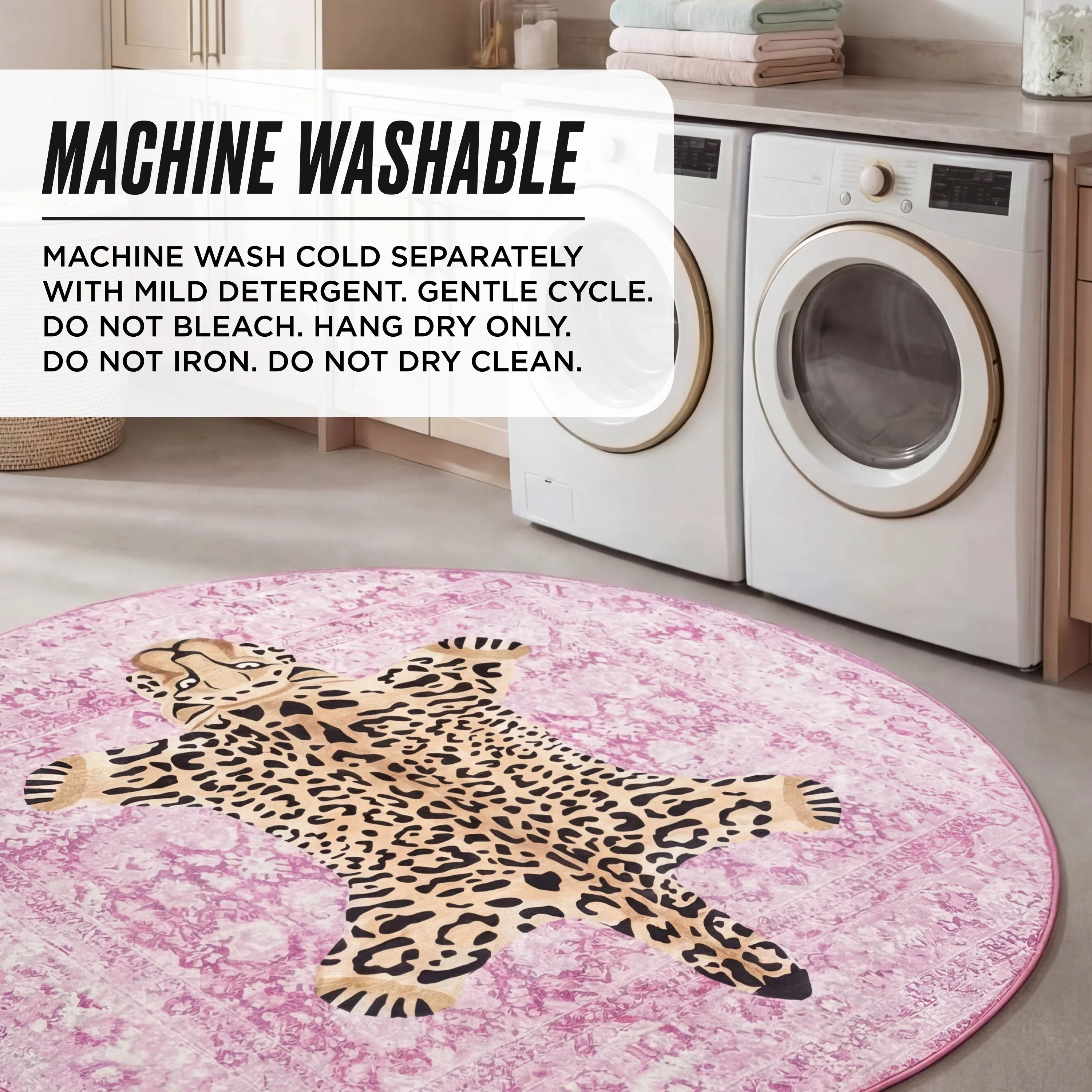 Finely Washable Round Rug - Image 5