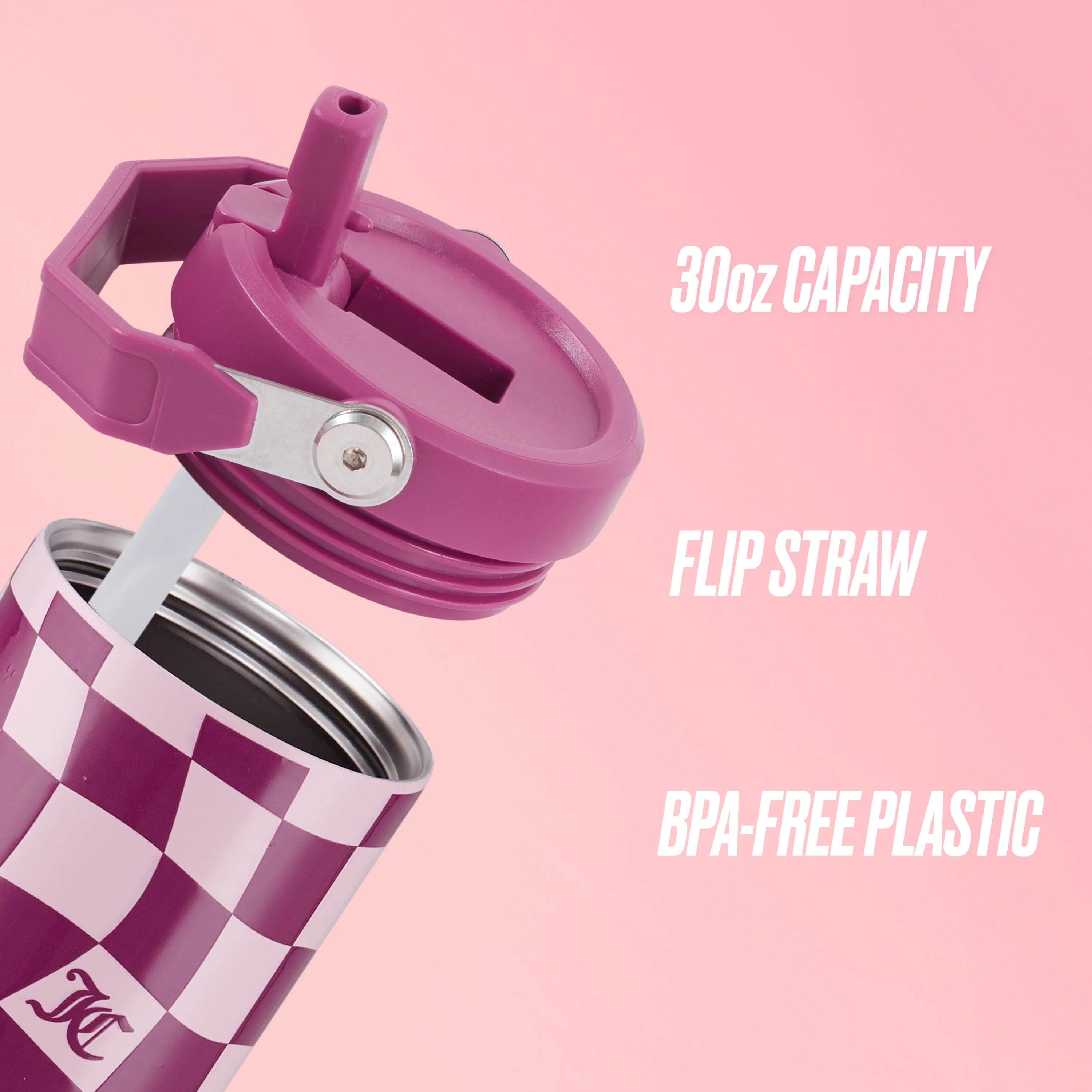Flip & Sip Hydration Stainless Steel Tumbler - Image 2