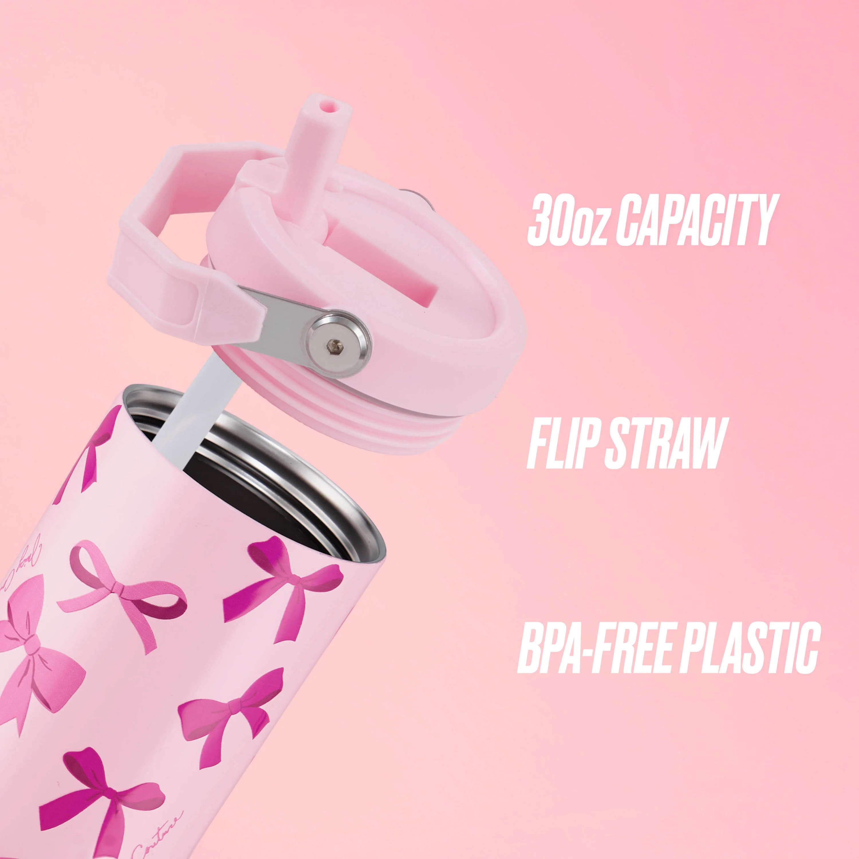 Flip & Sip Hydration Stainless Steel Tumbler - Image 2