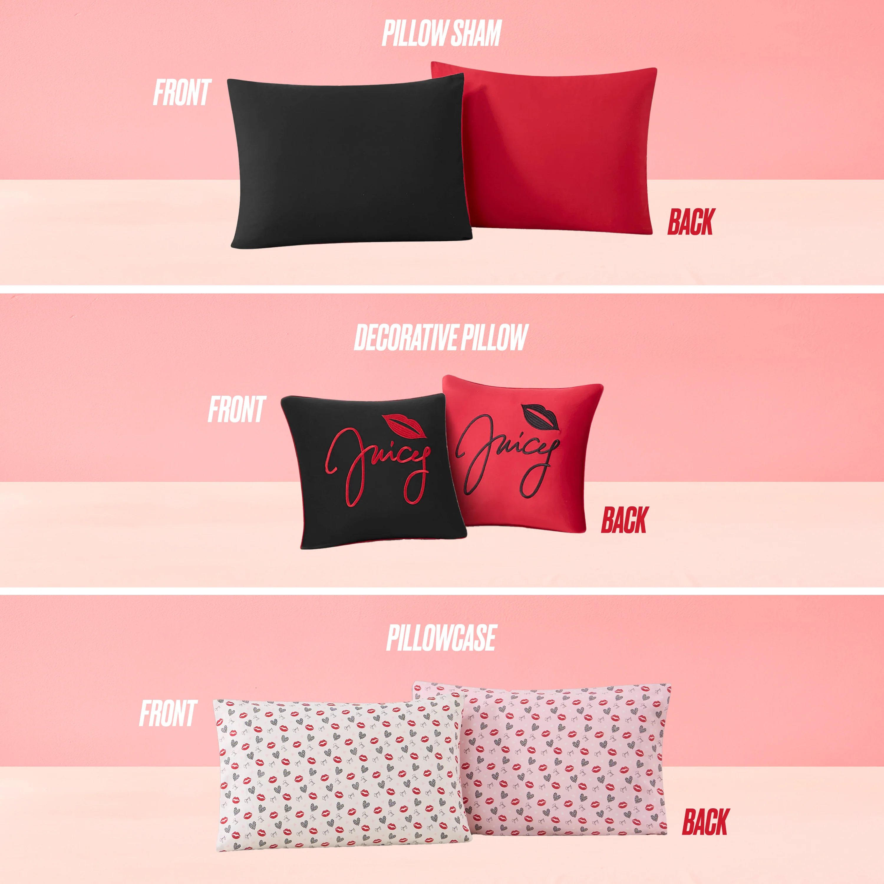 Glam Girl Solid Reversible Bed in a Bag Bedding Set - Image 3