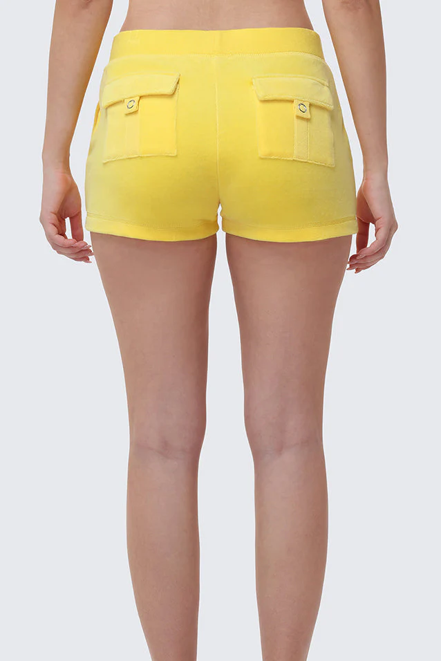 Heritage Cotton Velour Embroidered Shorts