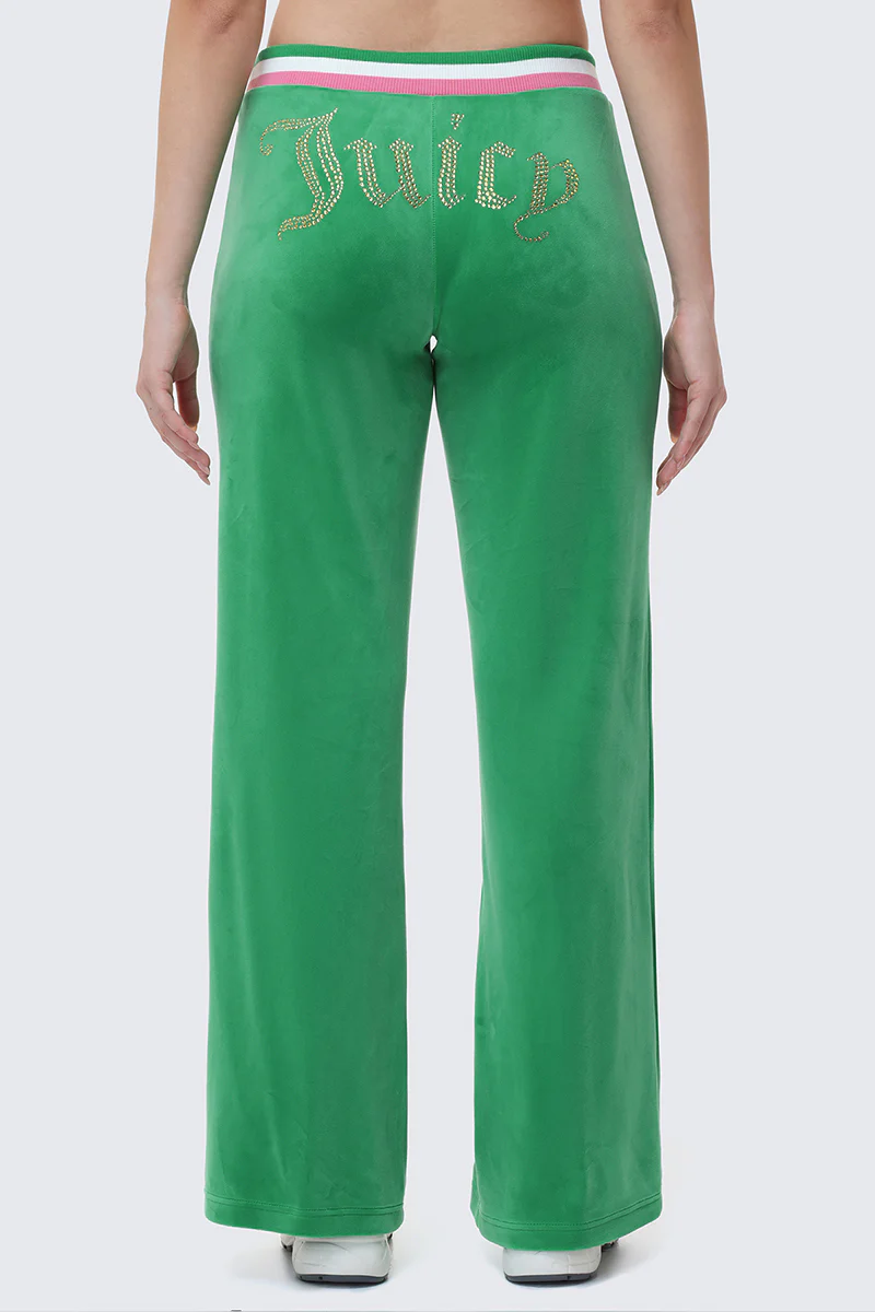 Heritage Stripe Bling Velour Track Pants - Image 2