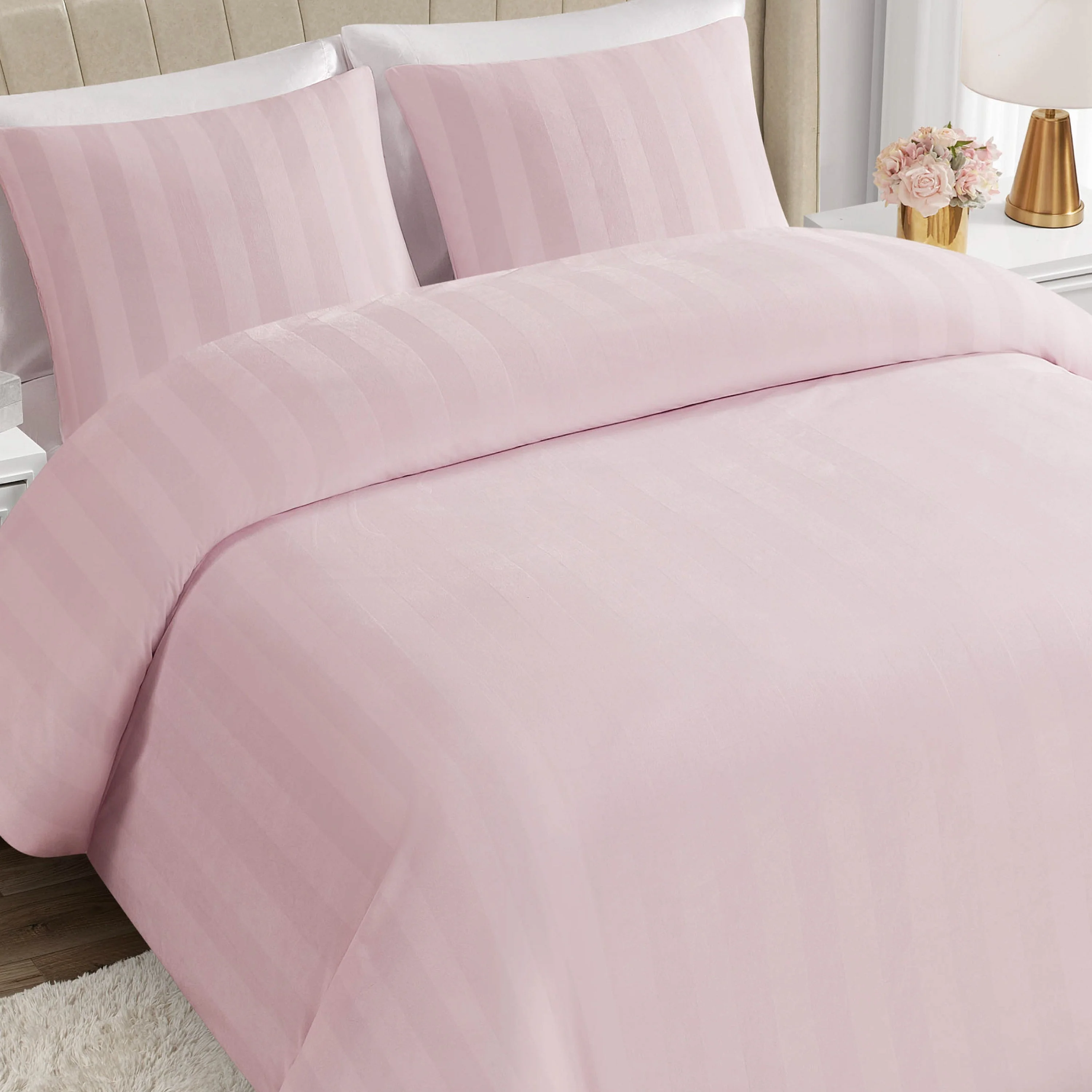 Jenny Velour Striped Jacquard Duvet Set - Image 4