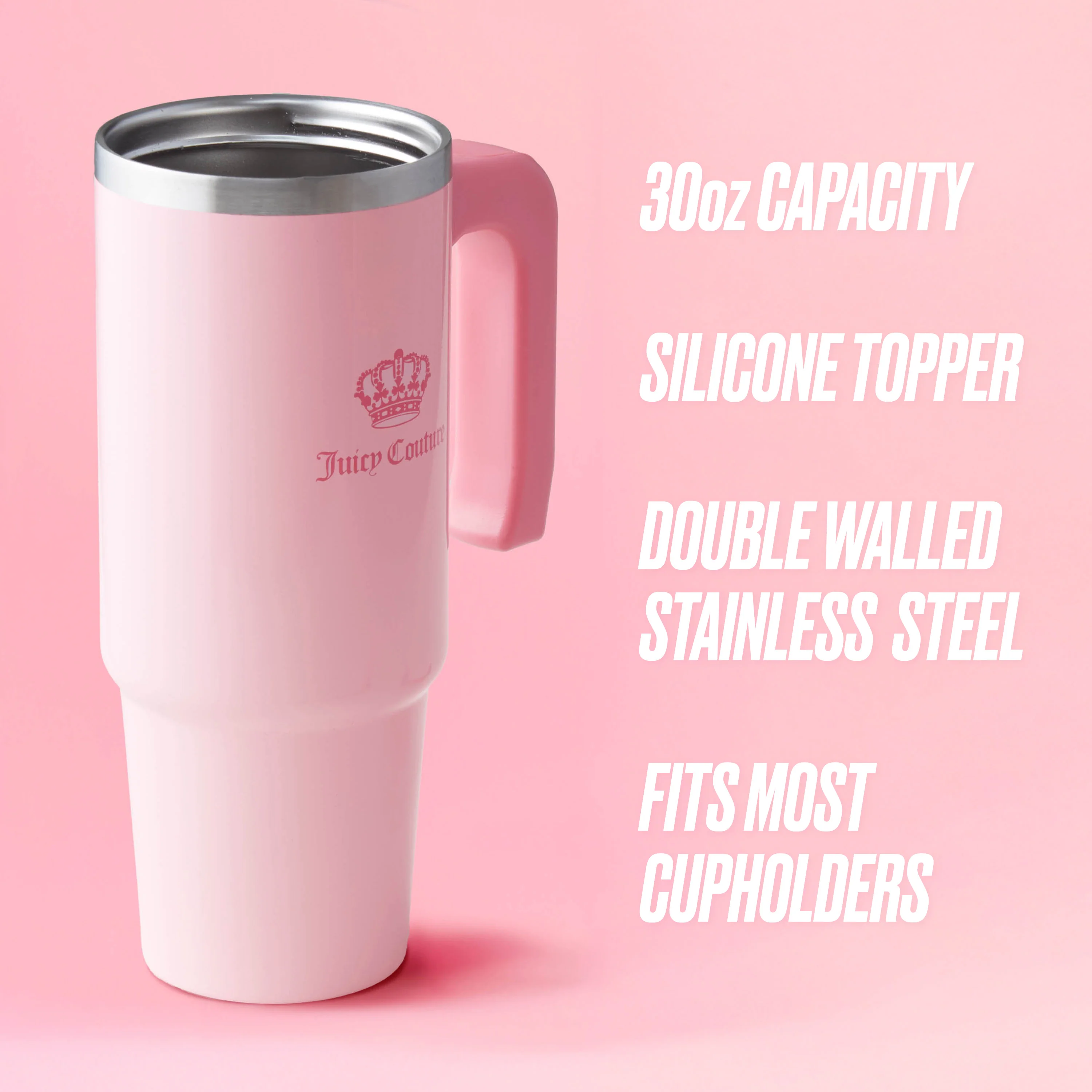Jetsetter Hydration Stainless Steel Tumbler with Handle, Straw & Topper with Neoprene Crossbody Pouch - Image 2