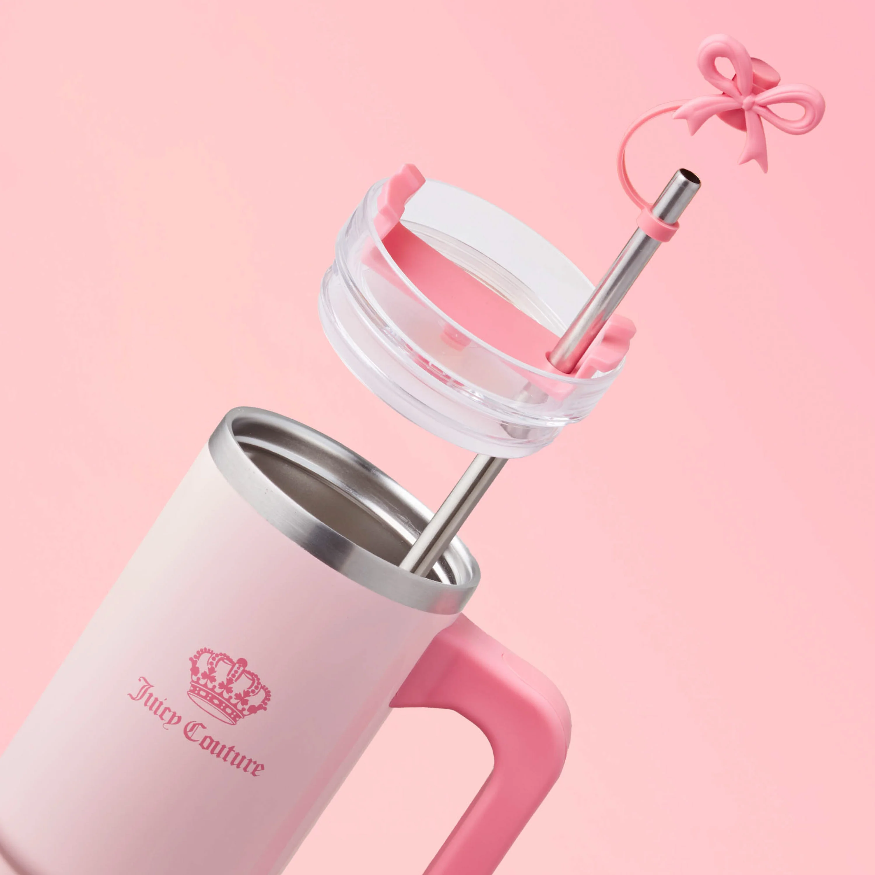 Jetsetter Hydration Stainless Steel Tumbler with Handle, Straw & Topper with Neoprene Crossbody Pouch - Image 7