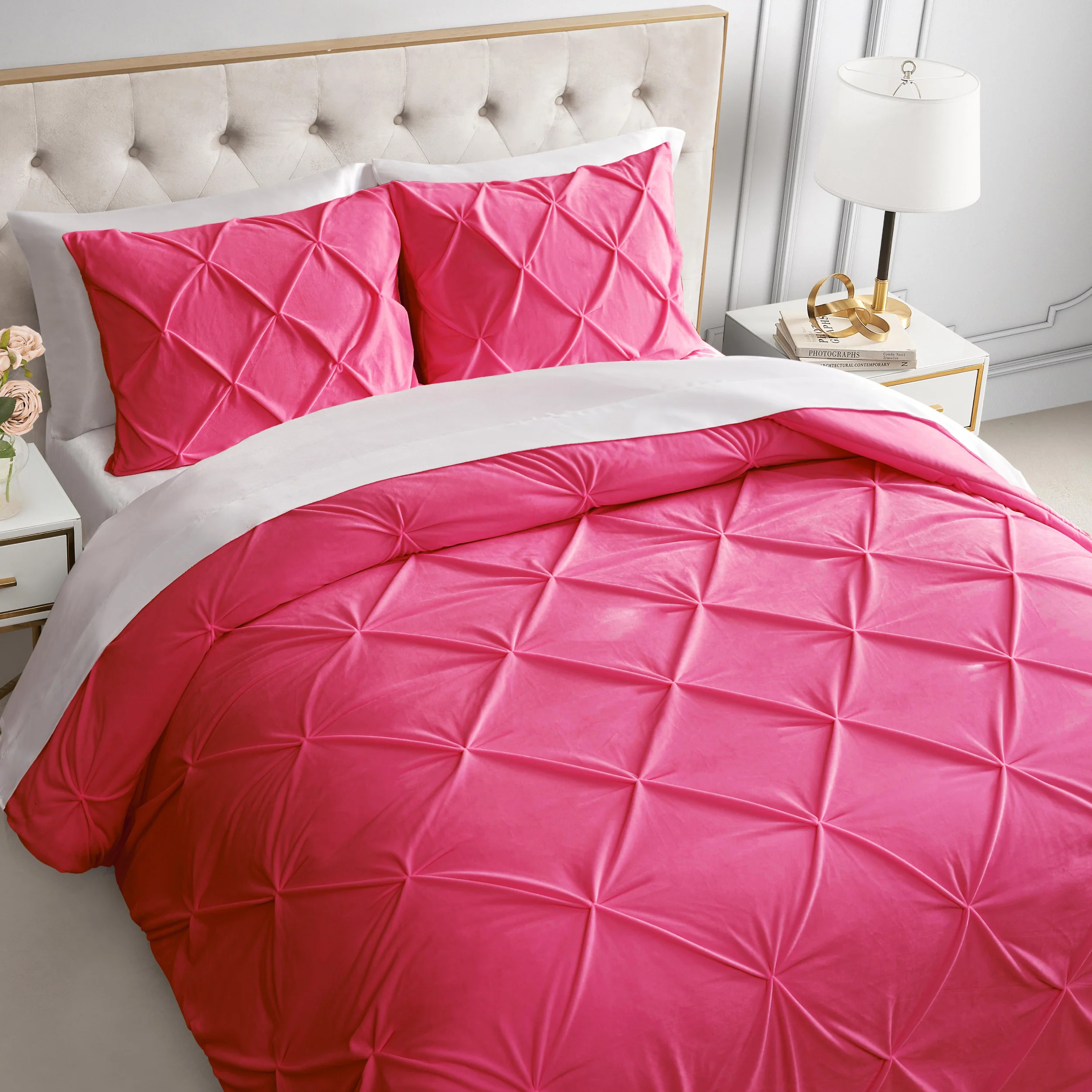 Kiss Pleat Micromink Comforter Set - Image 3