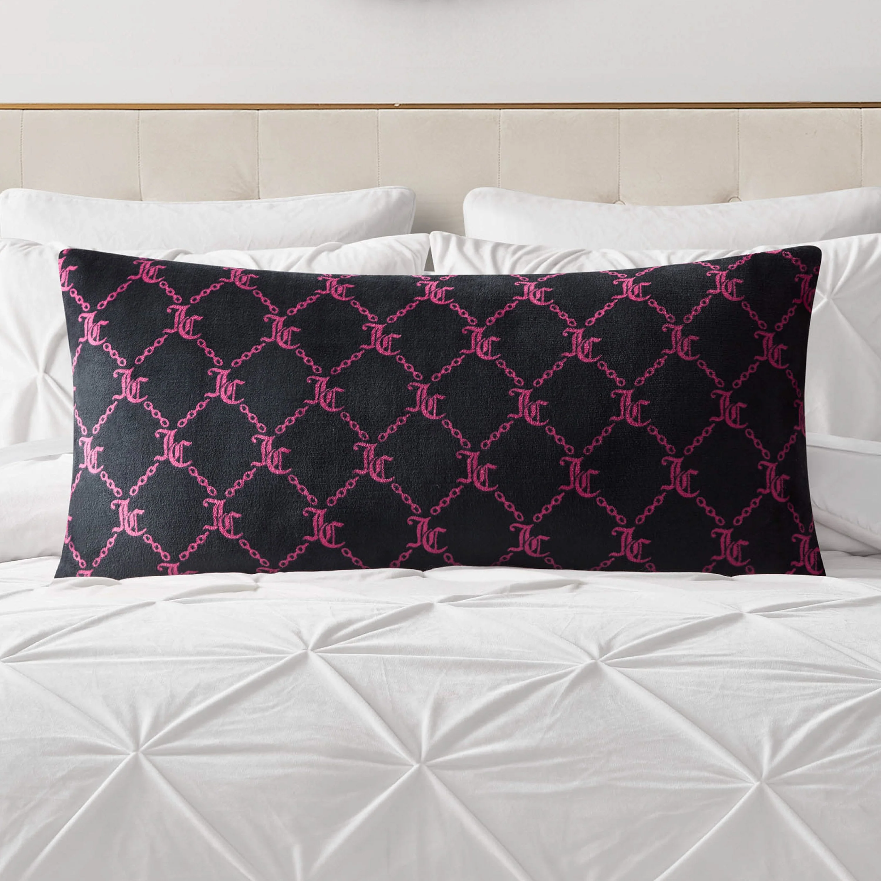 Lattice Print Plush Body Pillow