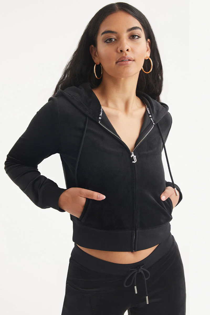 Leo Customizable Big Bling Velour Hoodie - Image 2
