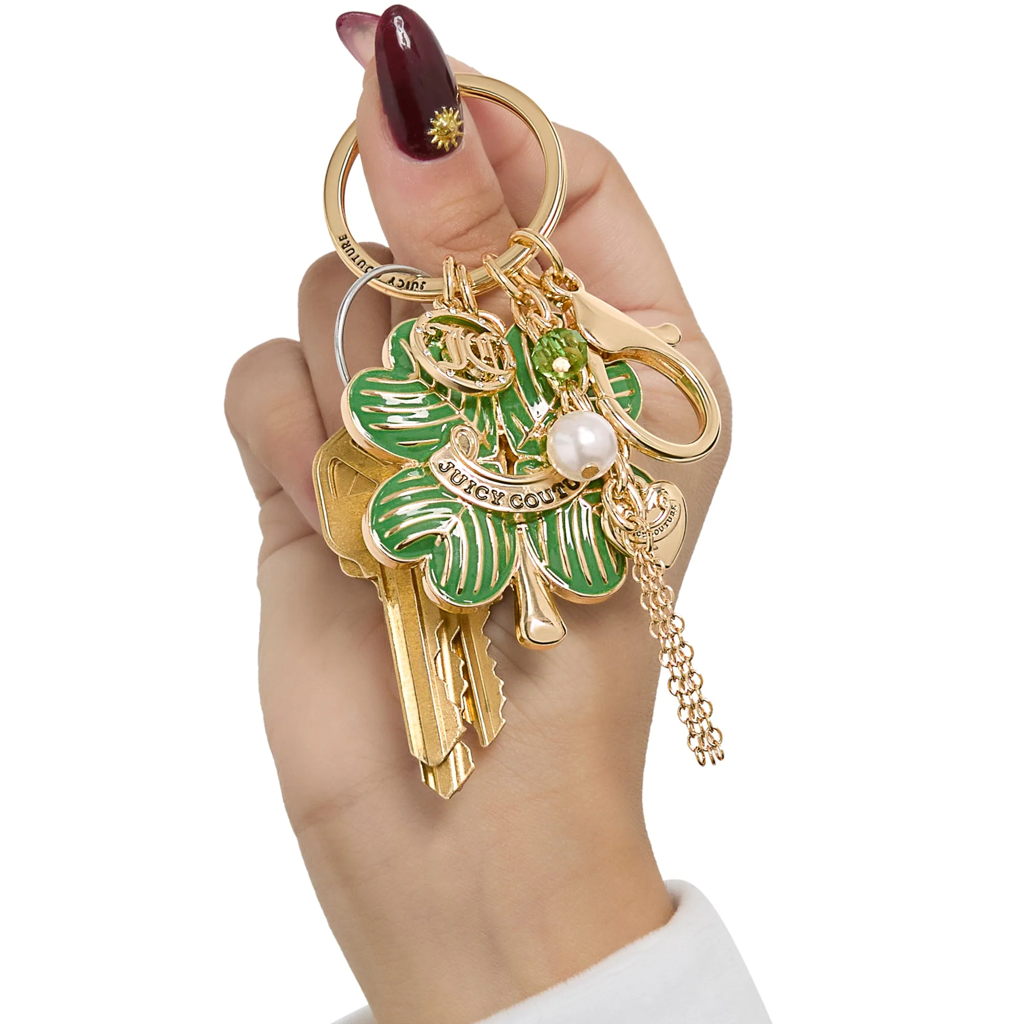Lucky Clover Keychain Bag Charm - Image 3