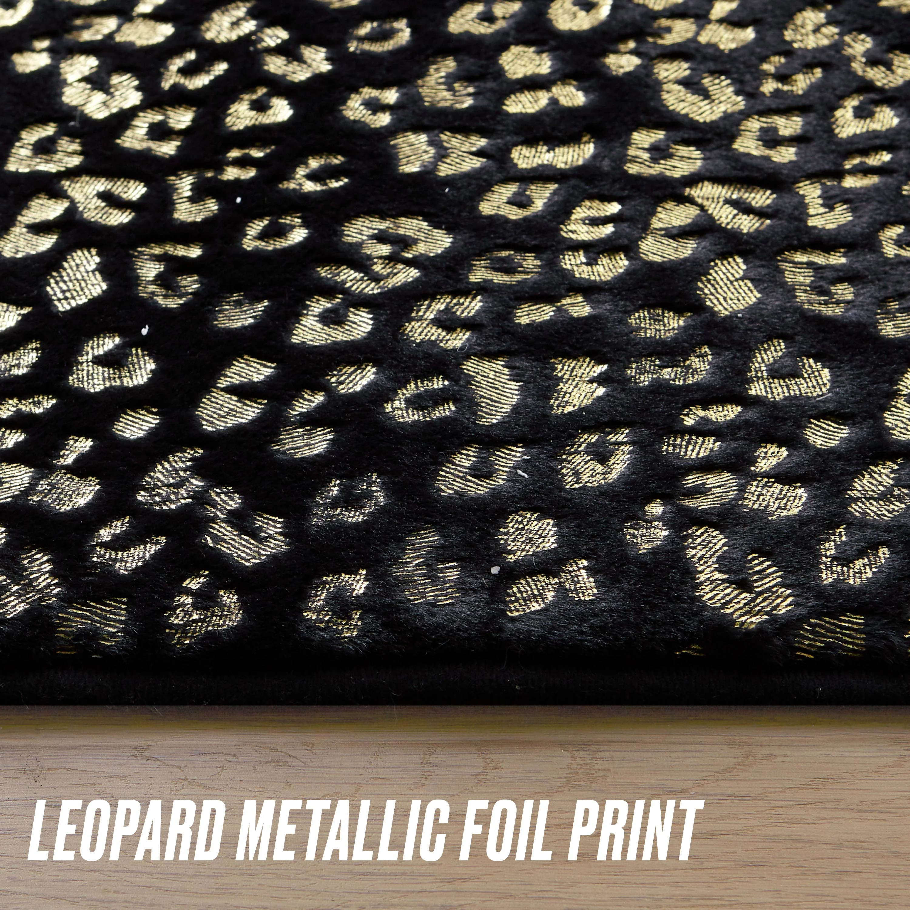 Metallic Leopard Plush Rug, 2' x 6' - Image 5