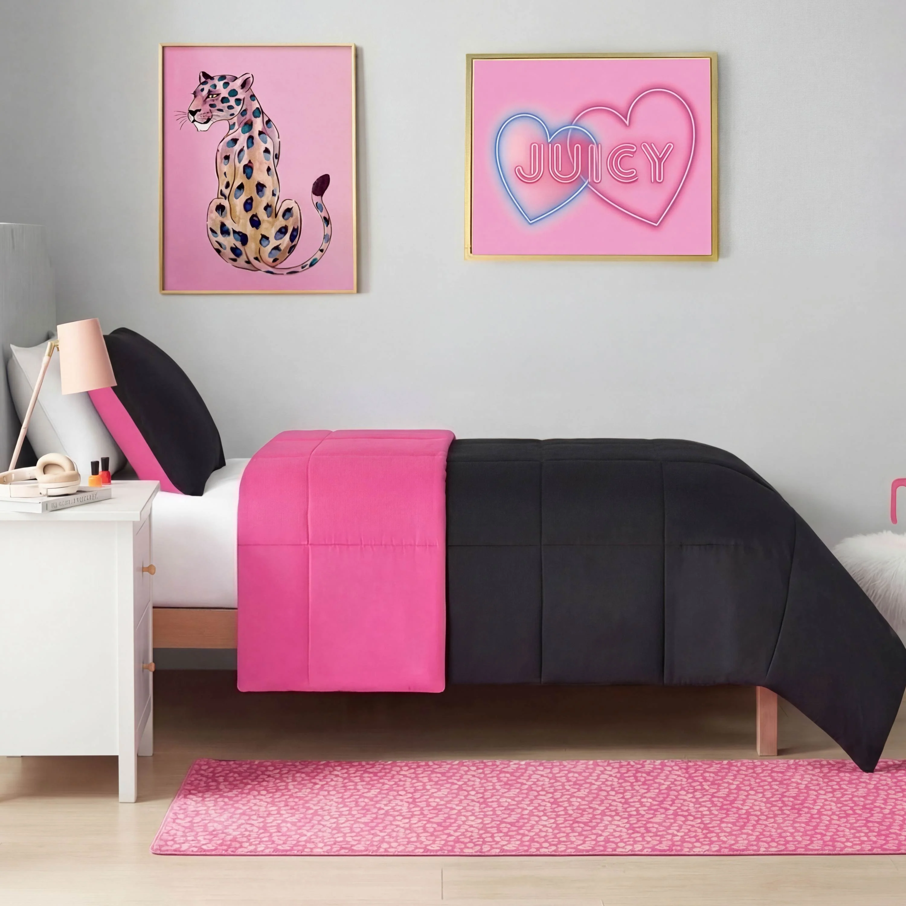 Metallic Leopard Plush Rug, 2' x 6' - Image 2
