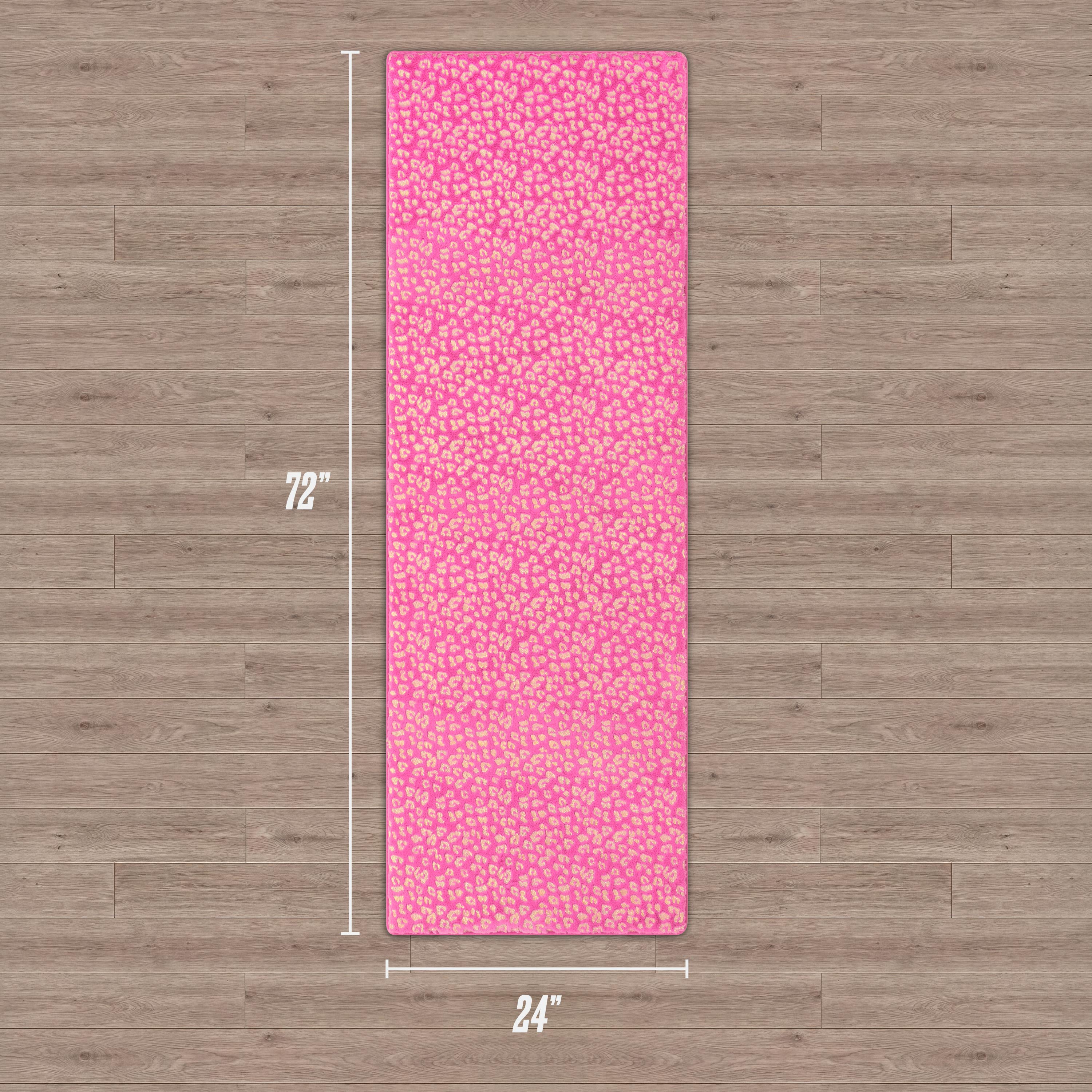 Metallic Leopard Plush Rug, 2' x 6' - Image 3