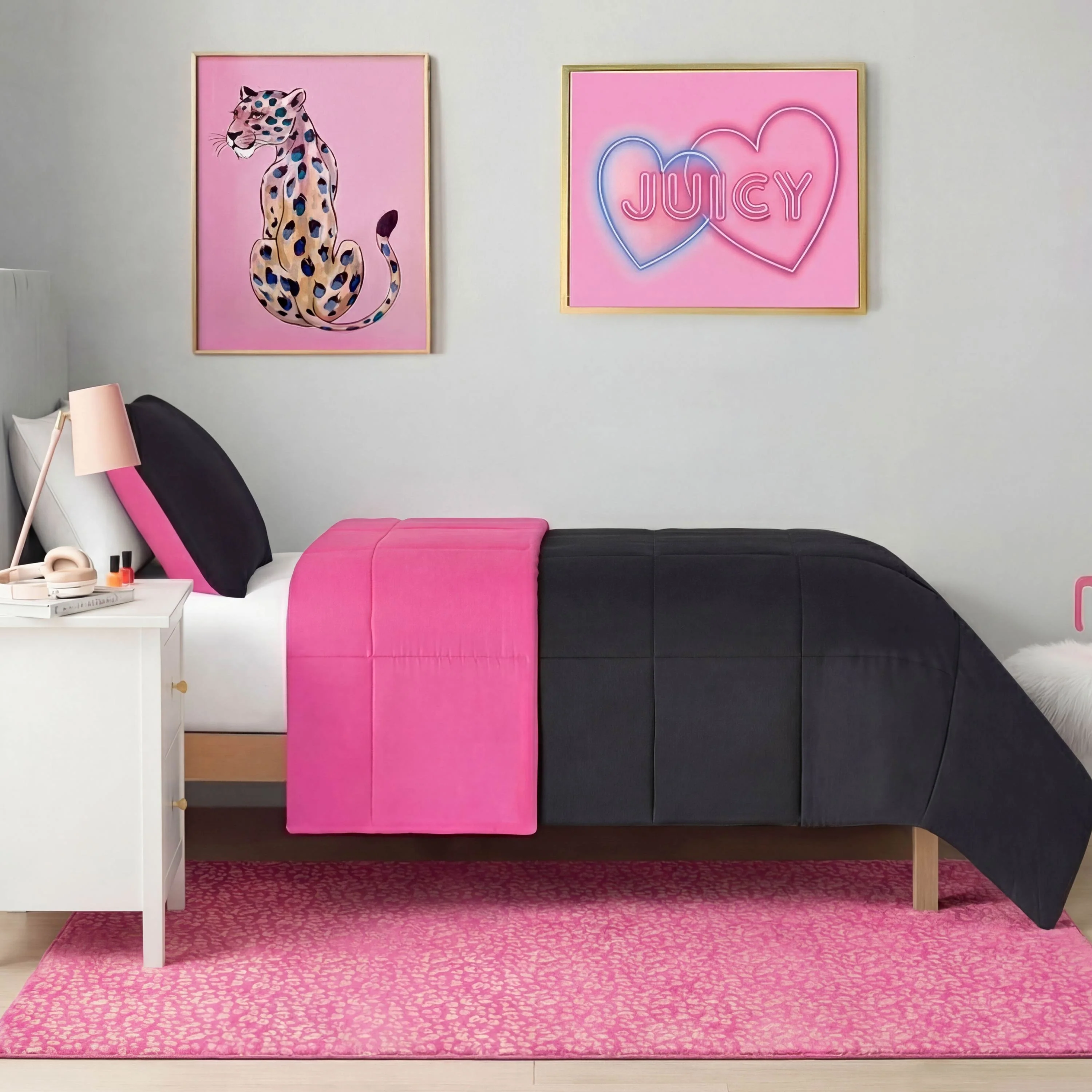 Metallic Leopard Plush Rug, 4' x 6' - Image 2