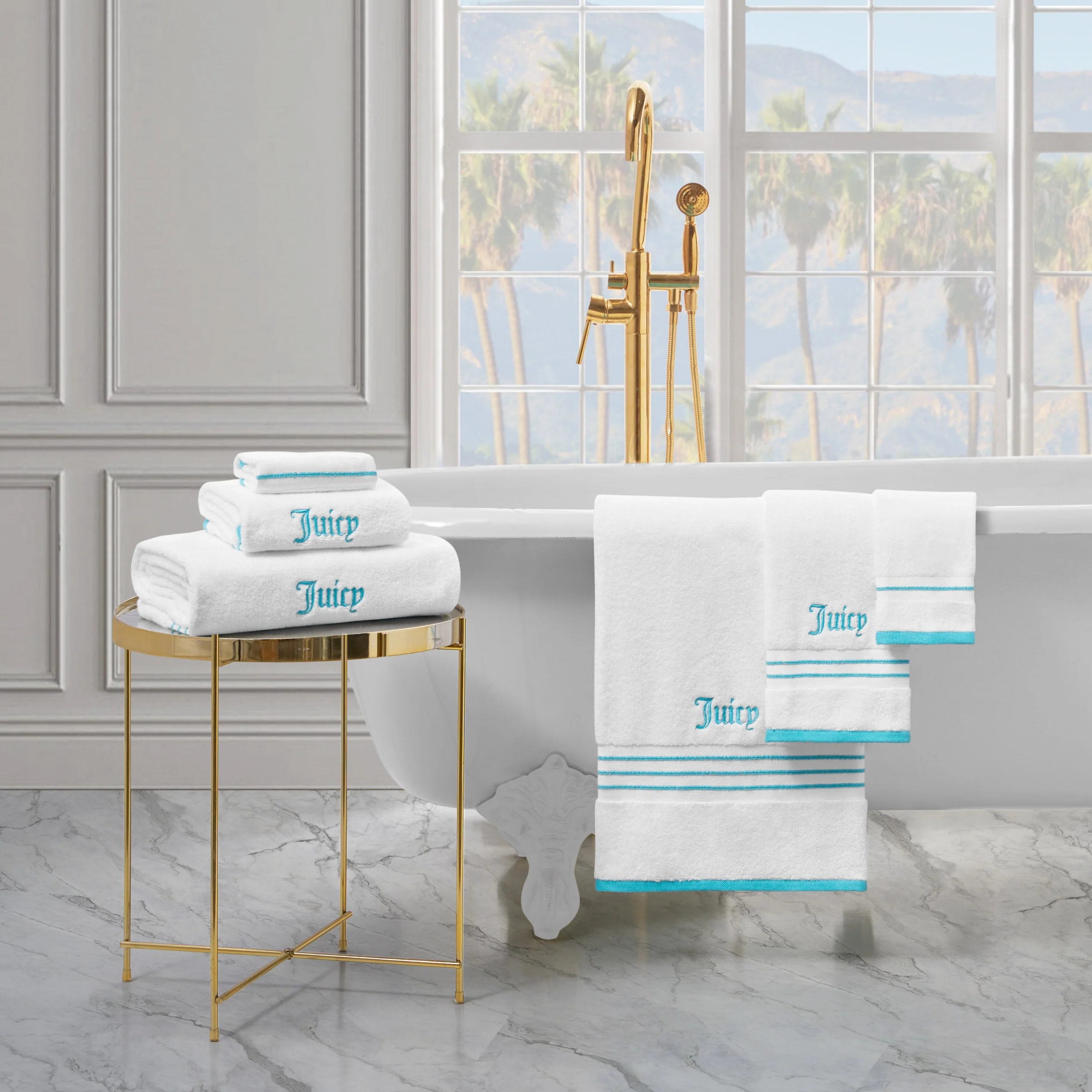 Neon Border Bath Towel Set - Image 4