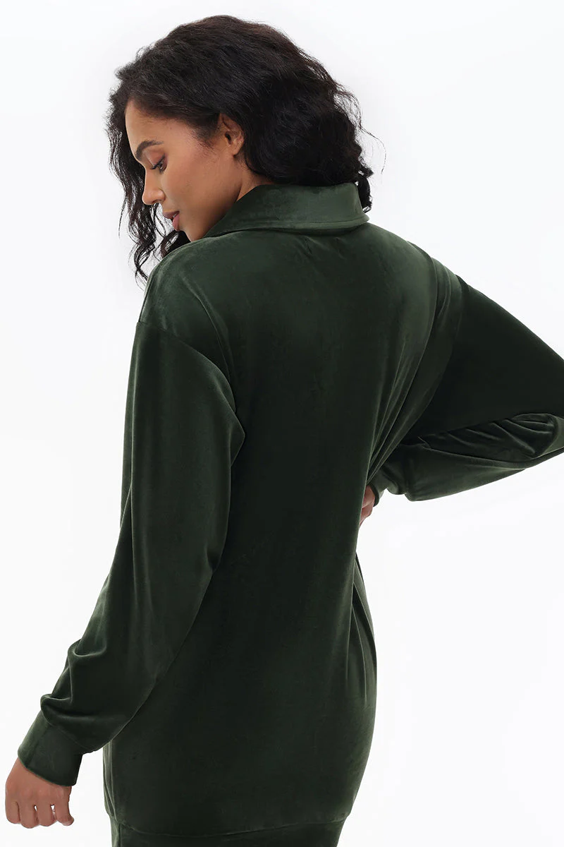 Oversized Small Bling Quarter Zip Pullover - Image 3