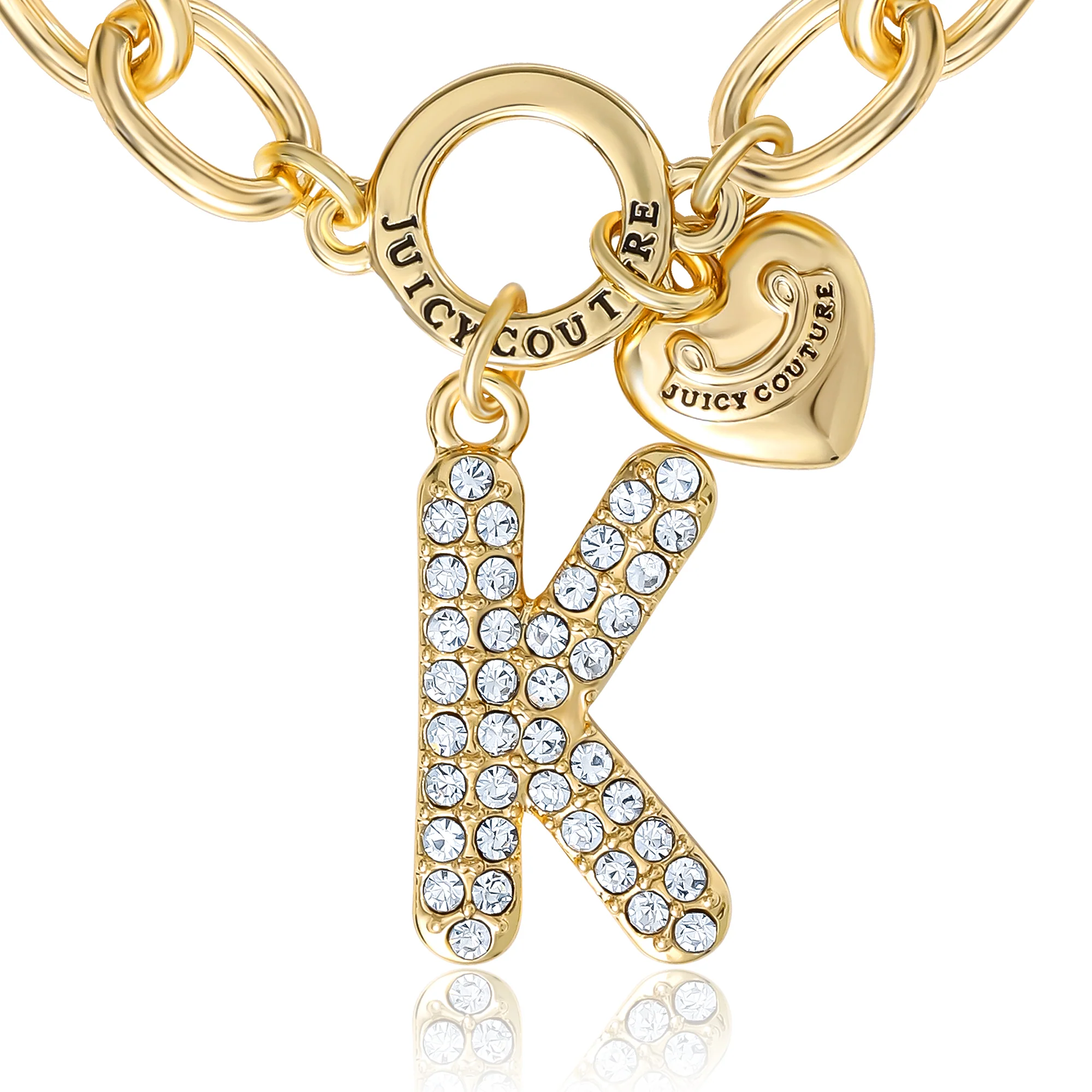 Pavé Initial Charm Bracelet, Letter K - Image 3