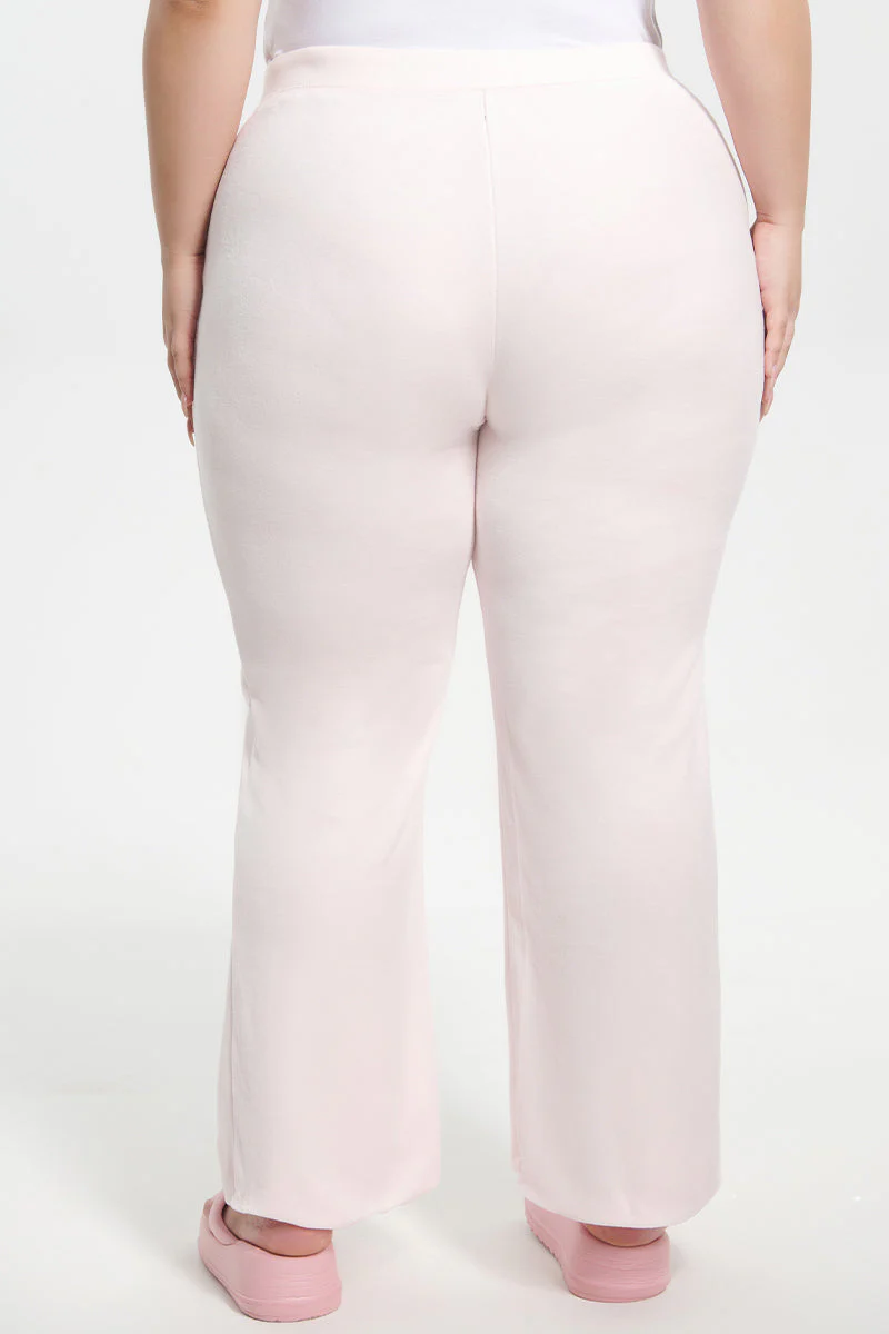 Plus-Size Classic Cotton Velour Track Pants - Image 3
