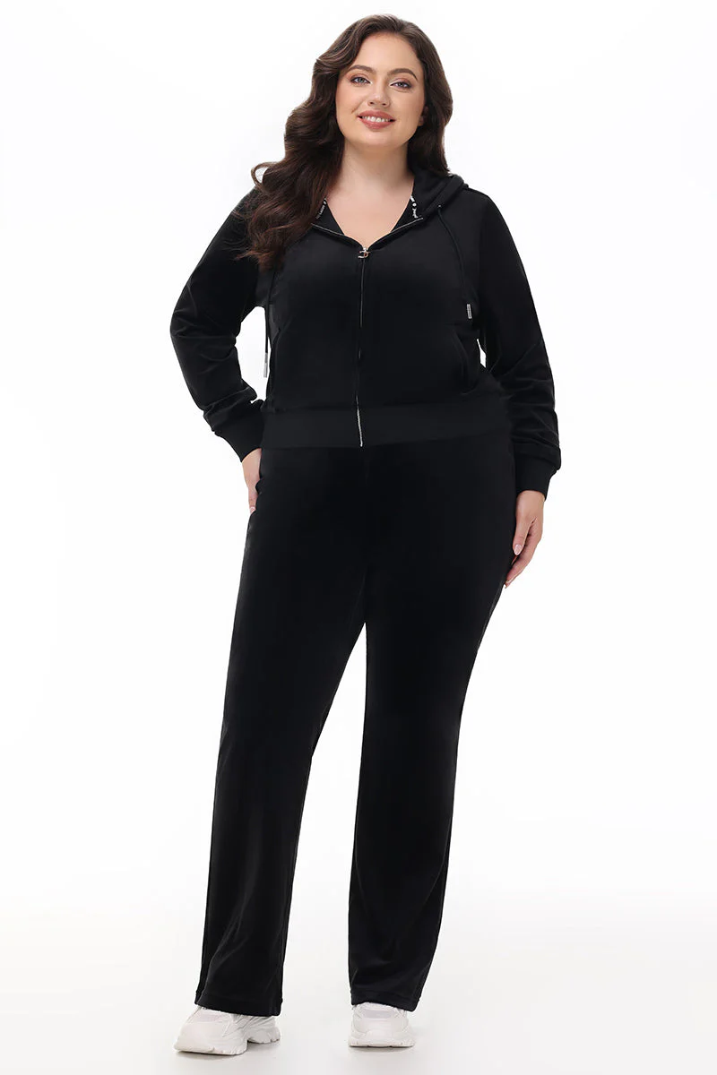 Plus-Size OG Big Bling Velour Hoodie - Image 3