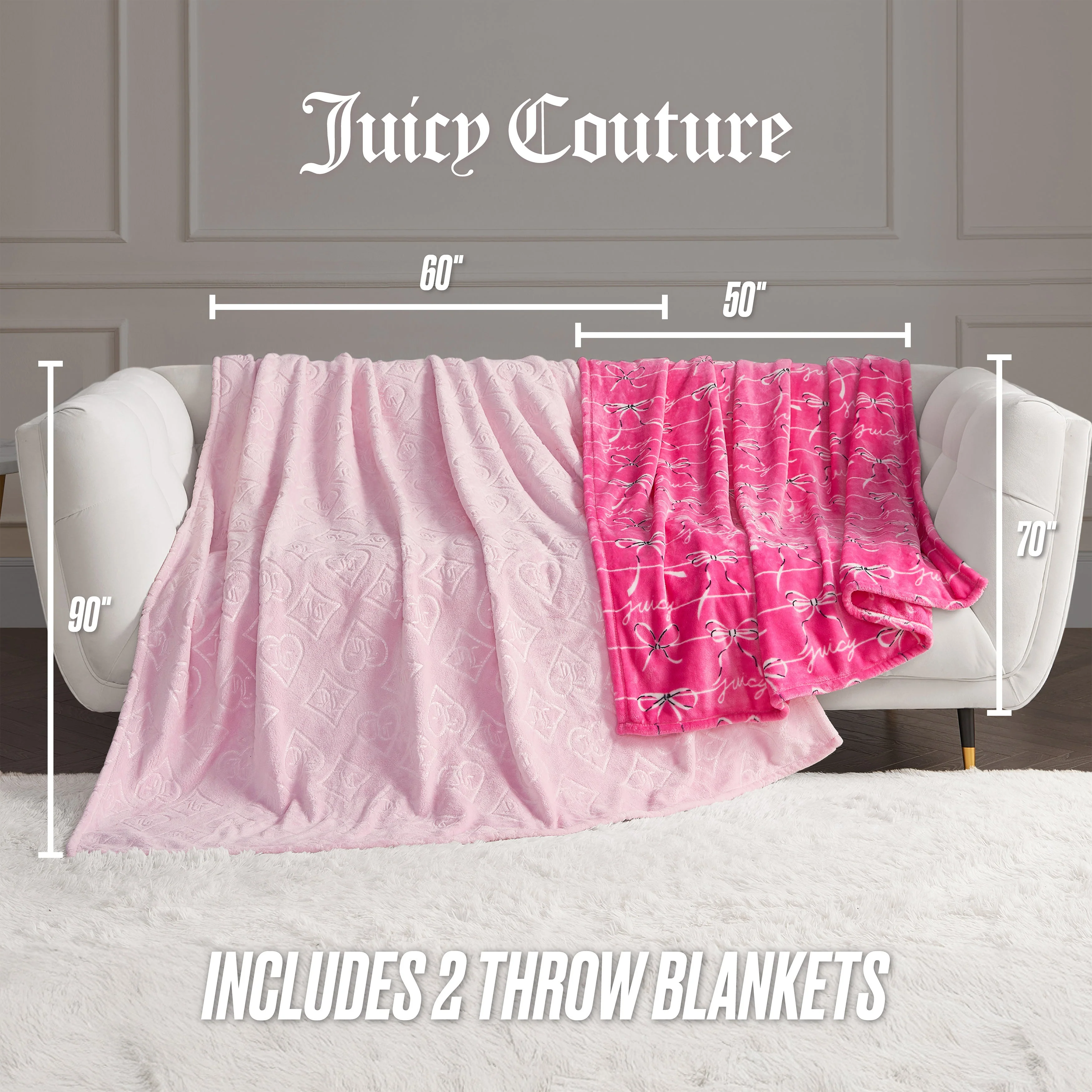 Plush 2-Piece Throw Blanket Set - Image 4