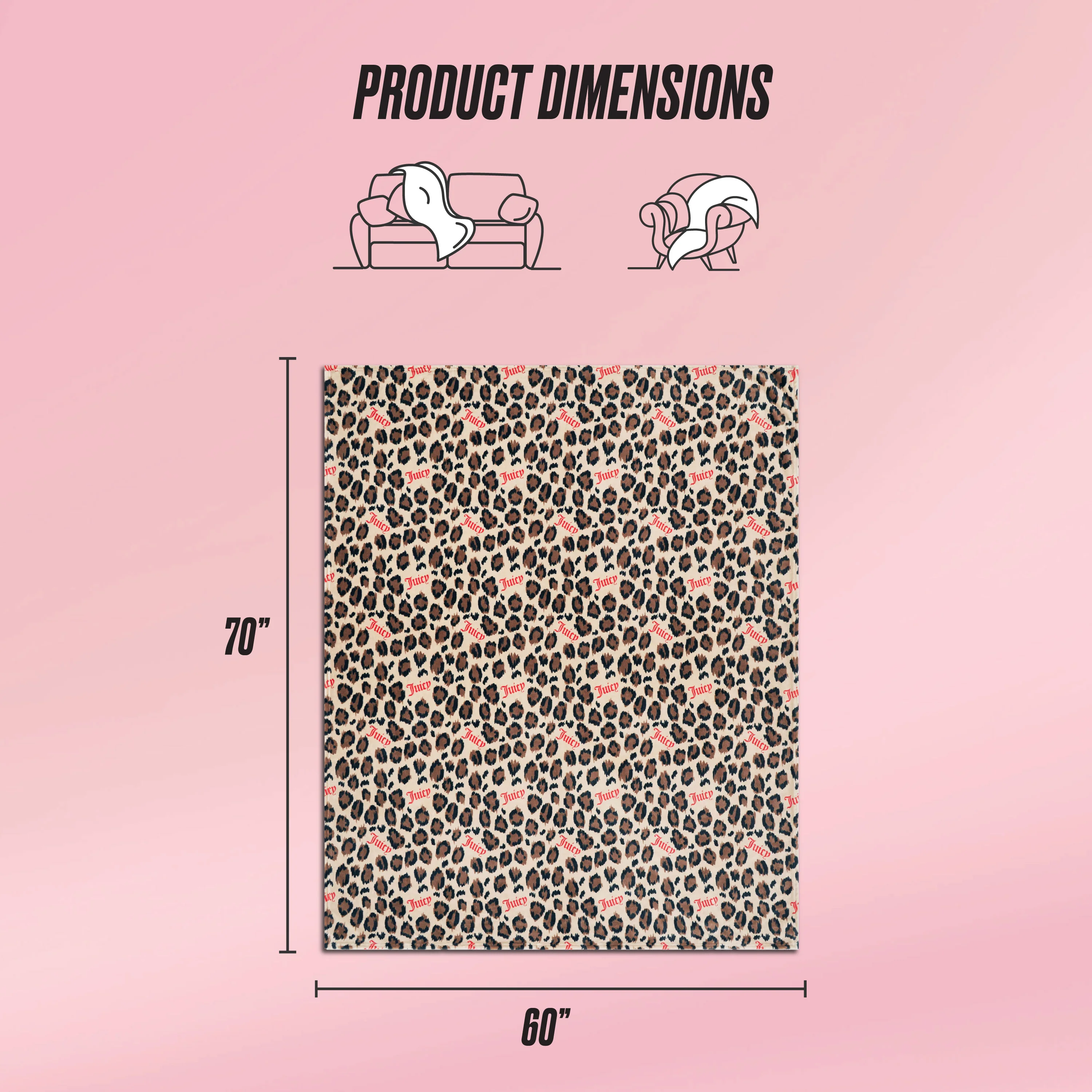 Plush Oversized Throw Blanket, 60" x 70" - Image 2