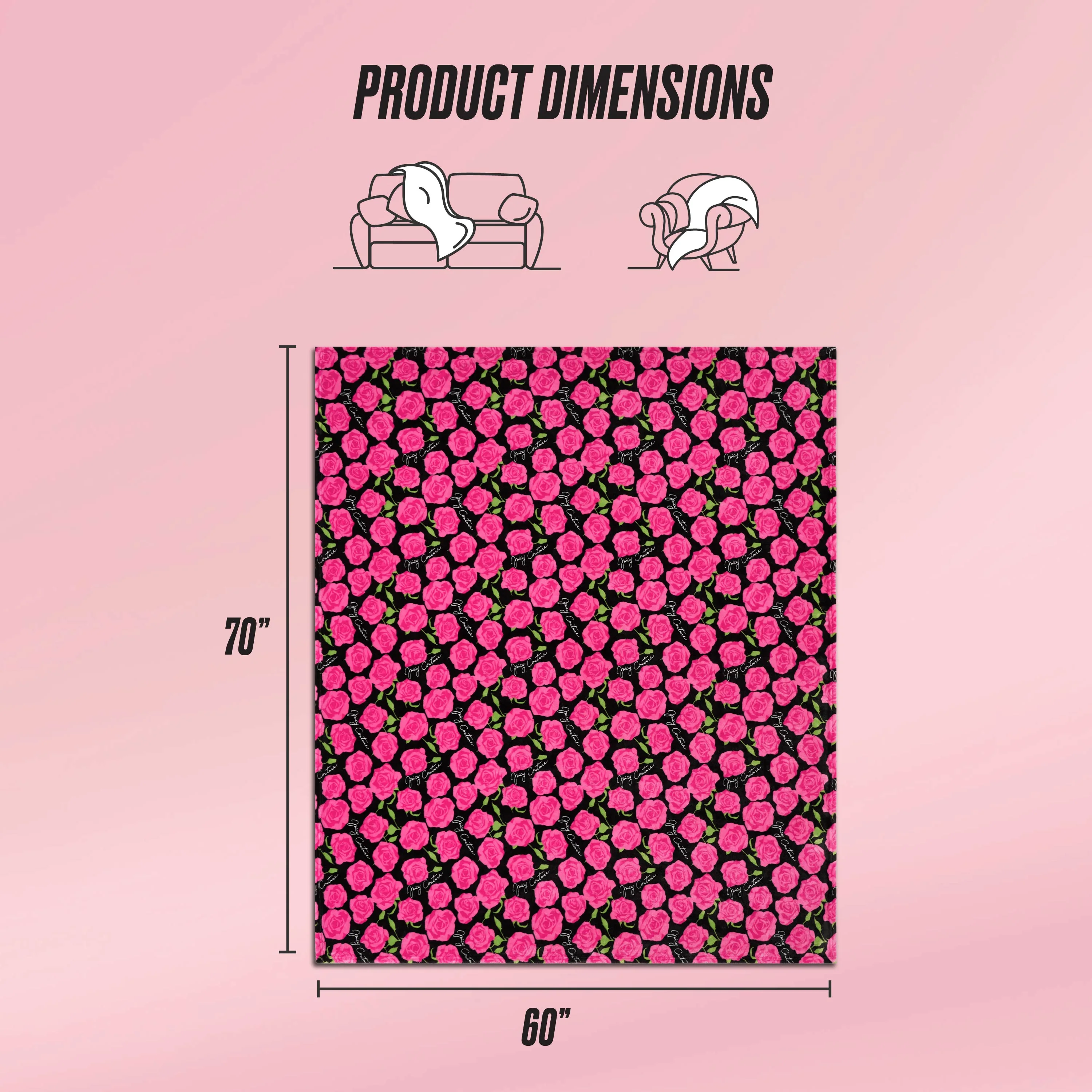 Plush Oversized Throw Blanket, 60" x 70" - Image 2