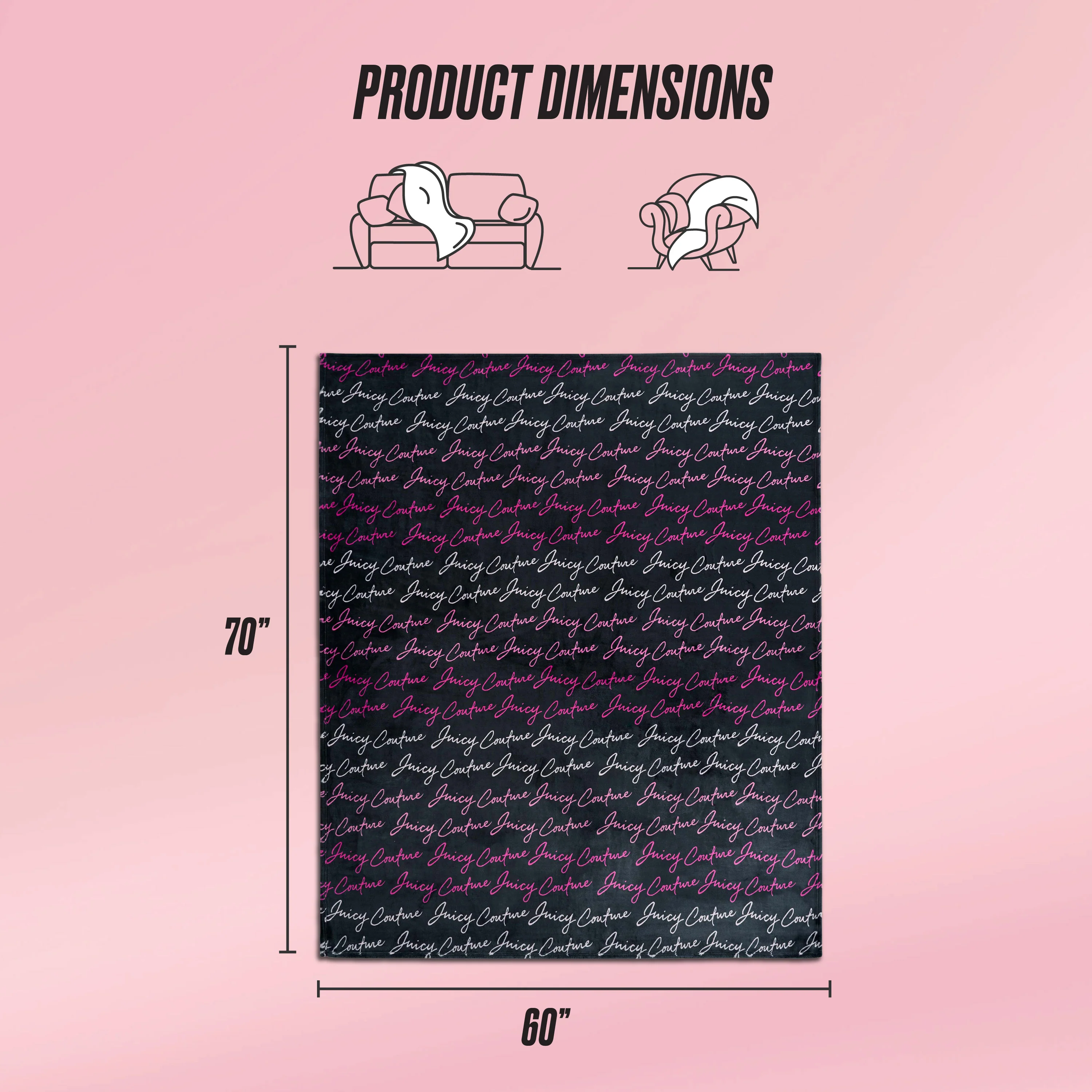 Plush Oversized Throw Blanket, 60" x 70" - Image 2
