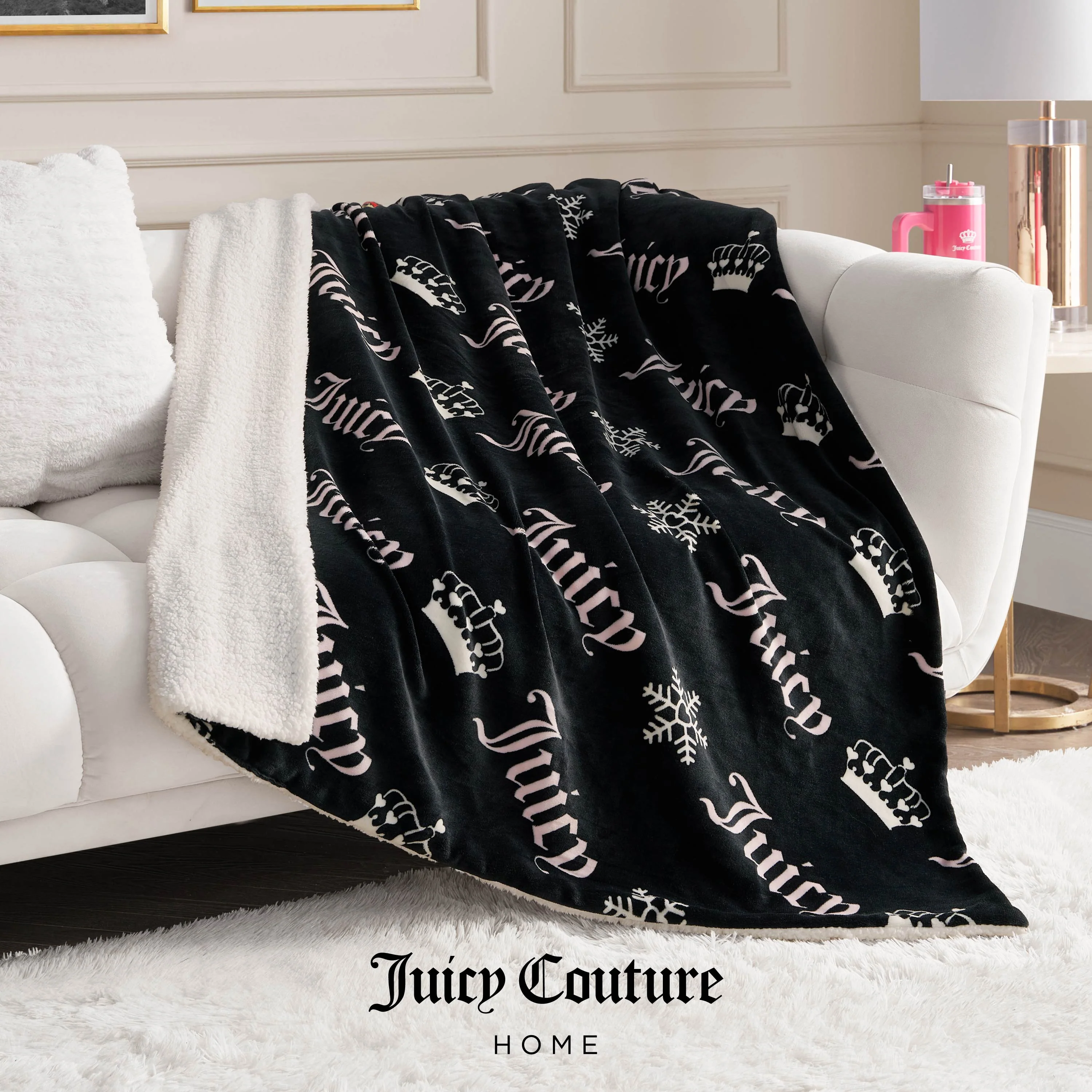 Plush Reversible Sherpa Throw Blanket - Image 2