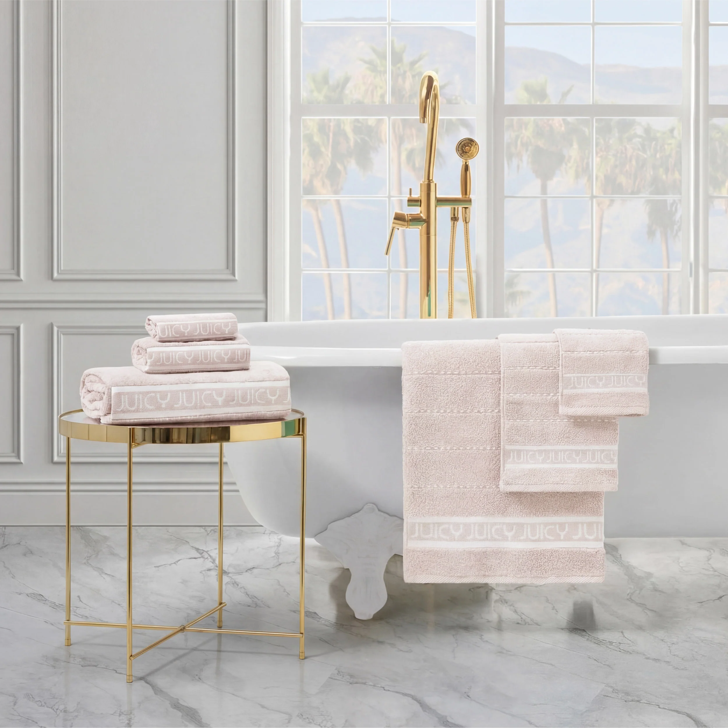 Plush Stripe Bath Towel Set - Image 4