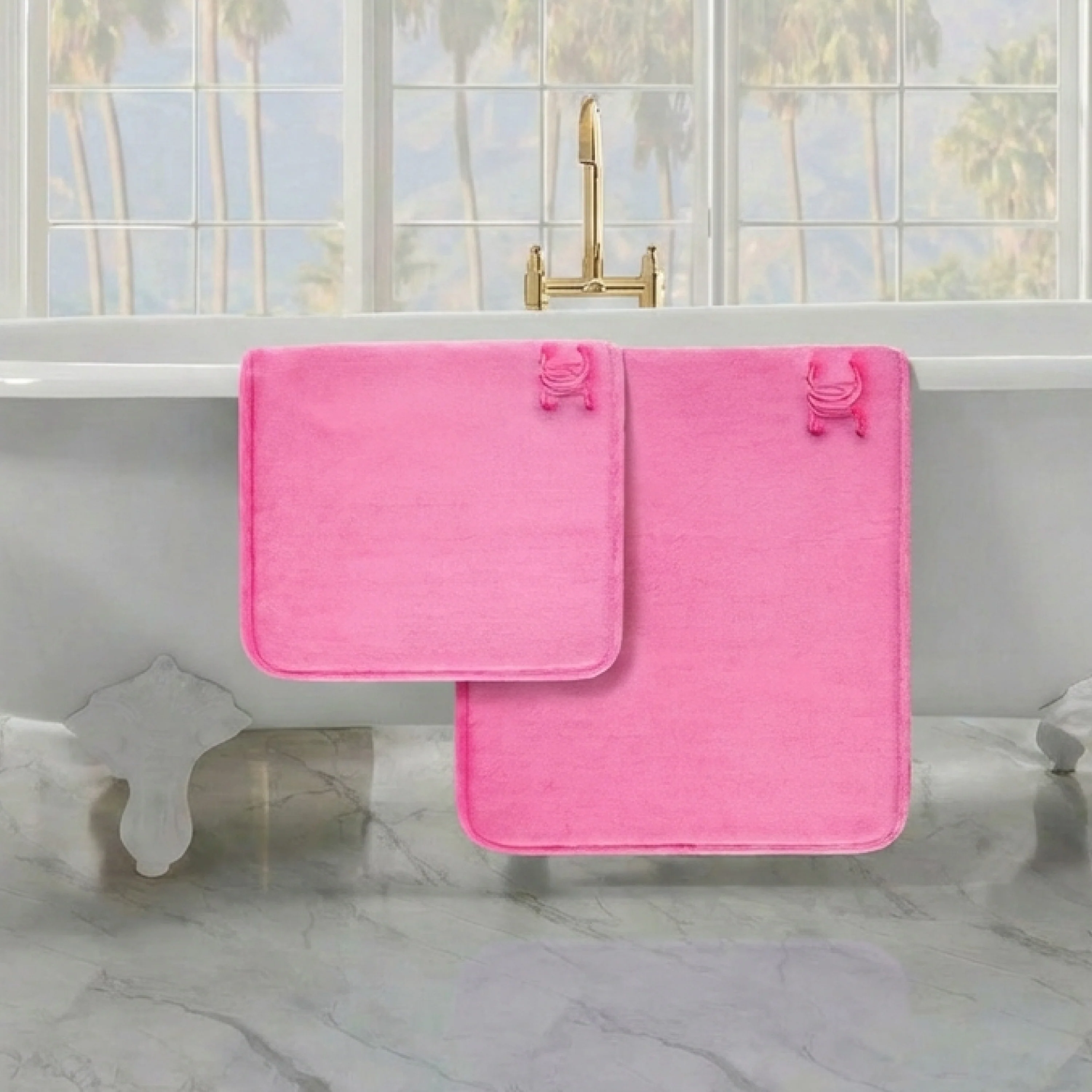 Quilted Memory Foam Bath Mat 2-Piece Set - Image 2