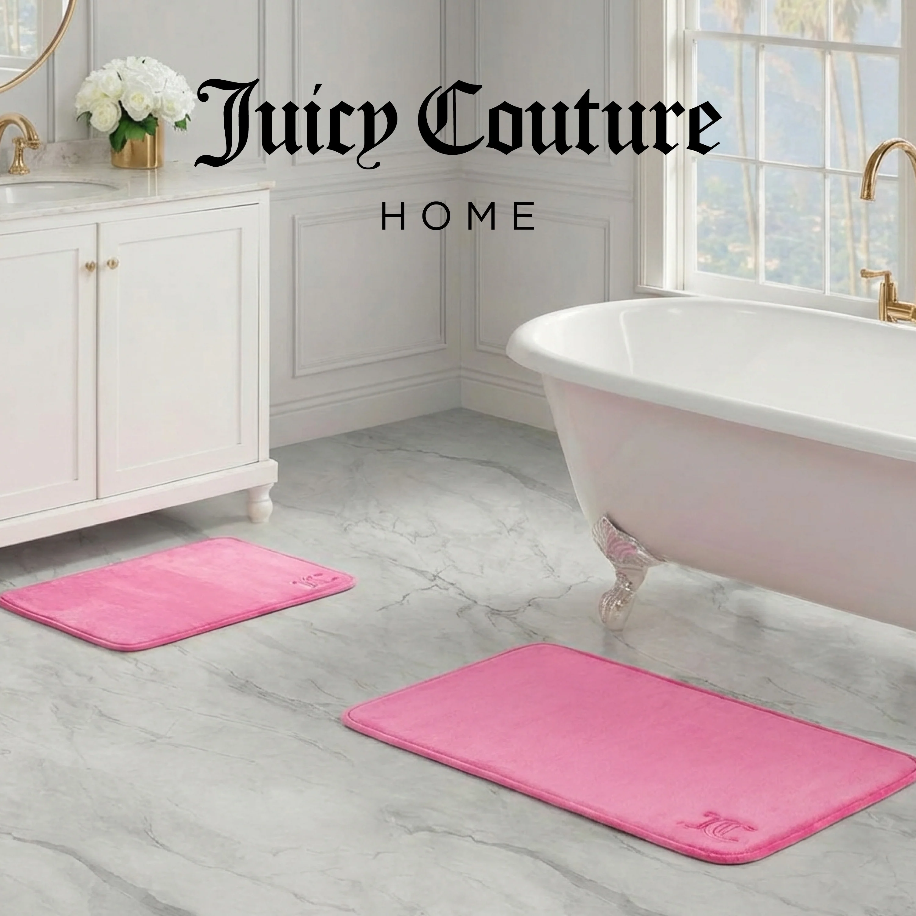 Quilted Memory Foam Bath Mat 2-Piece Set - Image 4