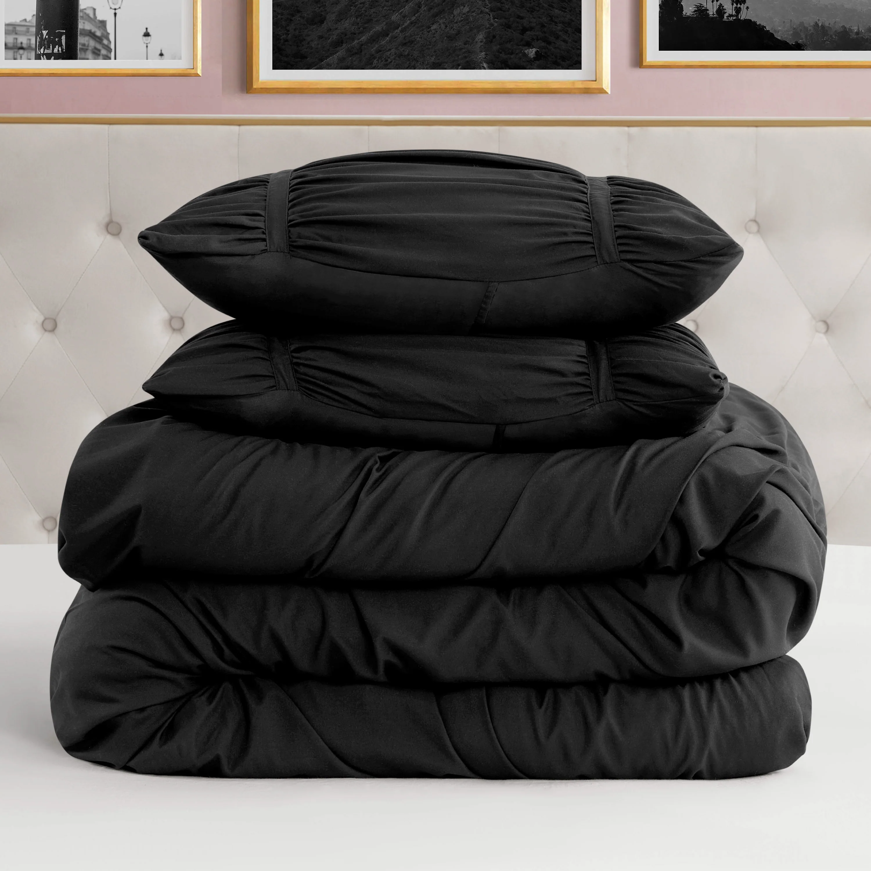 Ribbon Ruched Comforter Set - Image 5