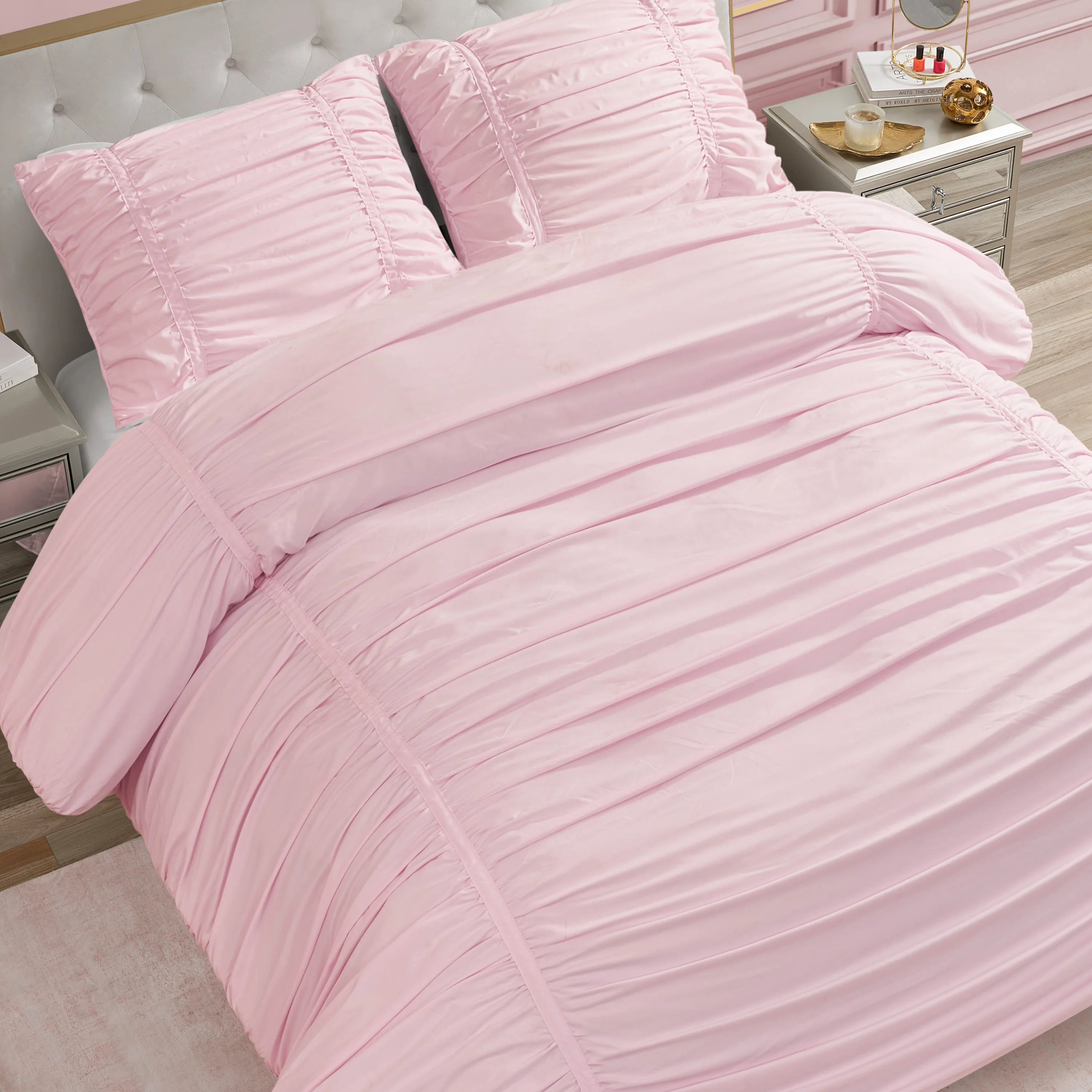 Ribbon Ruched Comforter Set - Image 2