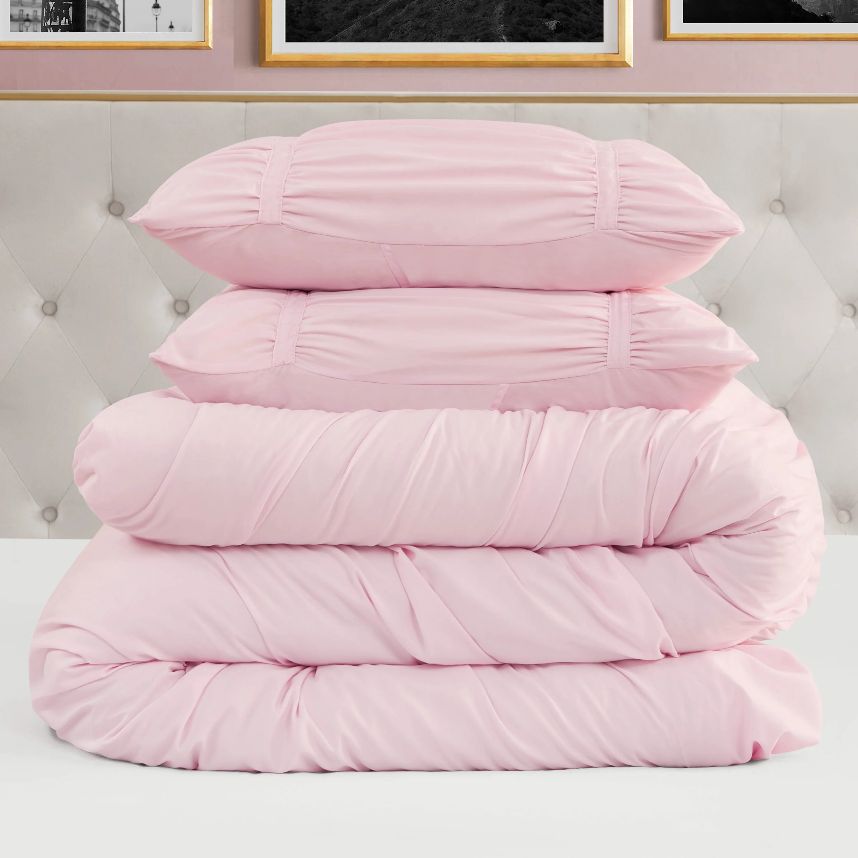 Ribbon Ruched Comforter Set - Image 5