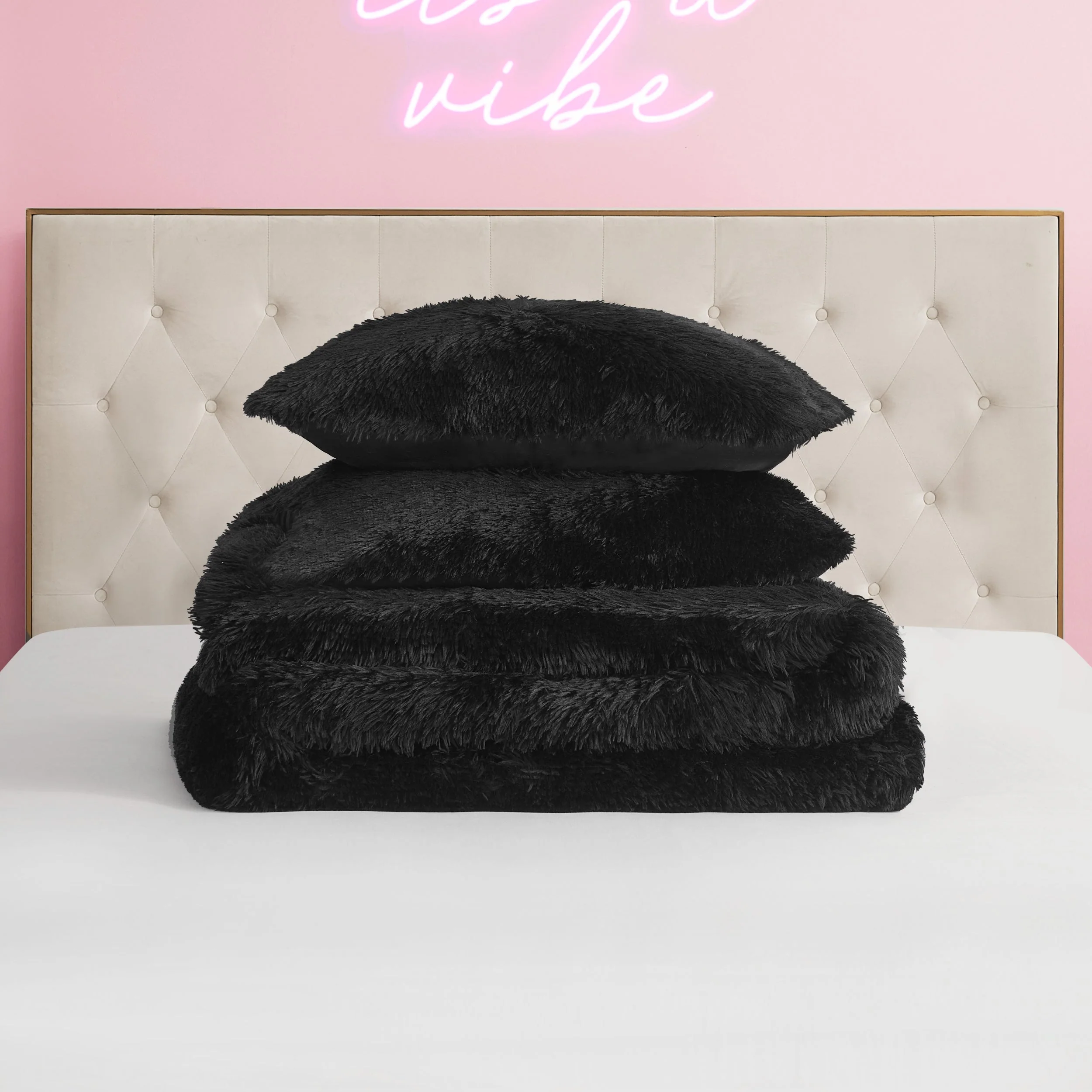 Shaggy Faux Fur Comforter Set - Image 5