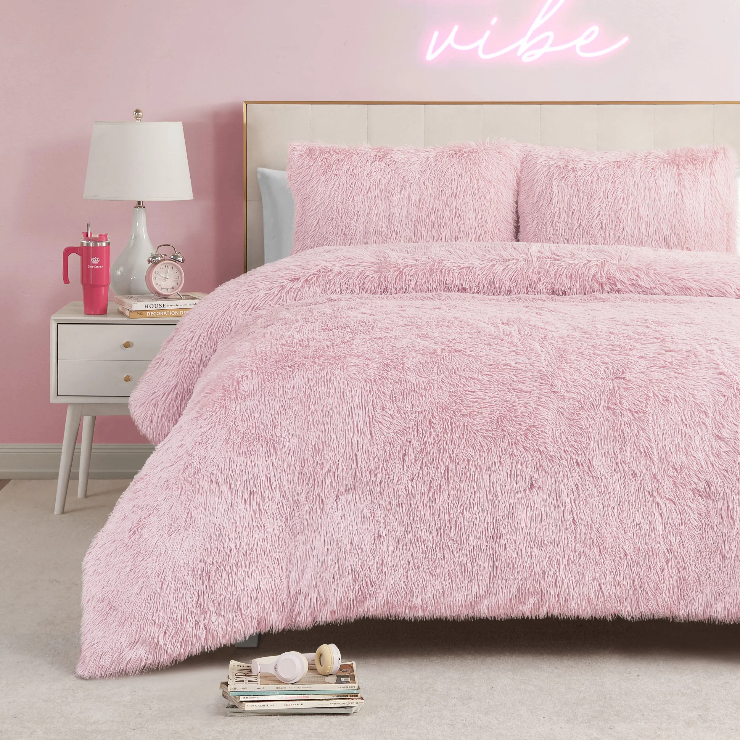 Shaggy Faux Fur Comforter Set - Image 3